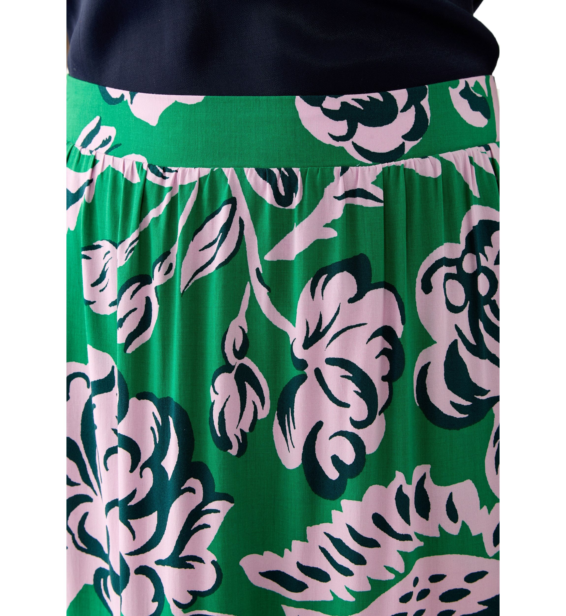 Womens Tiered Printed Skirt 