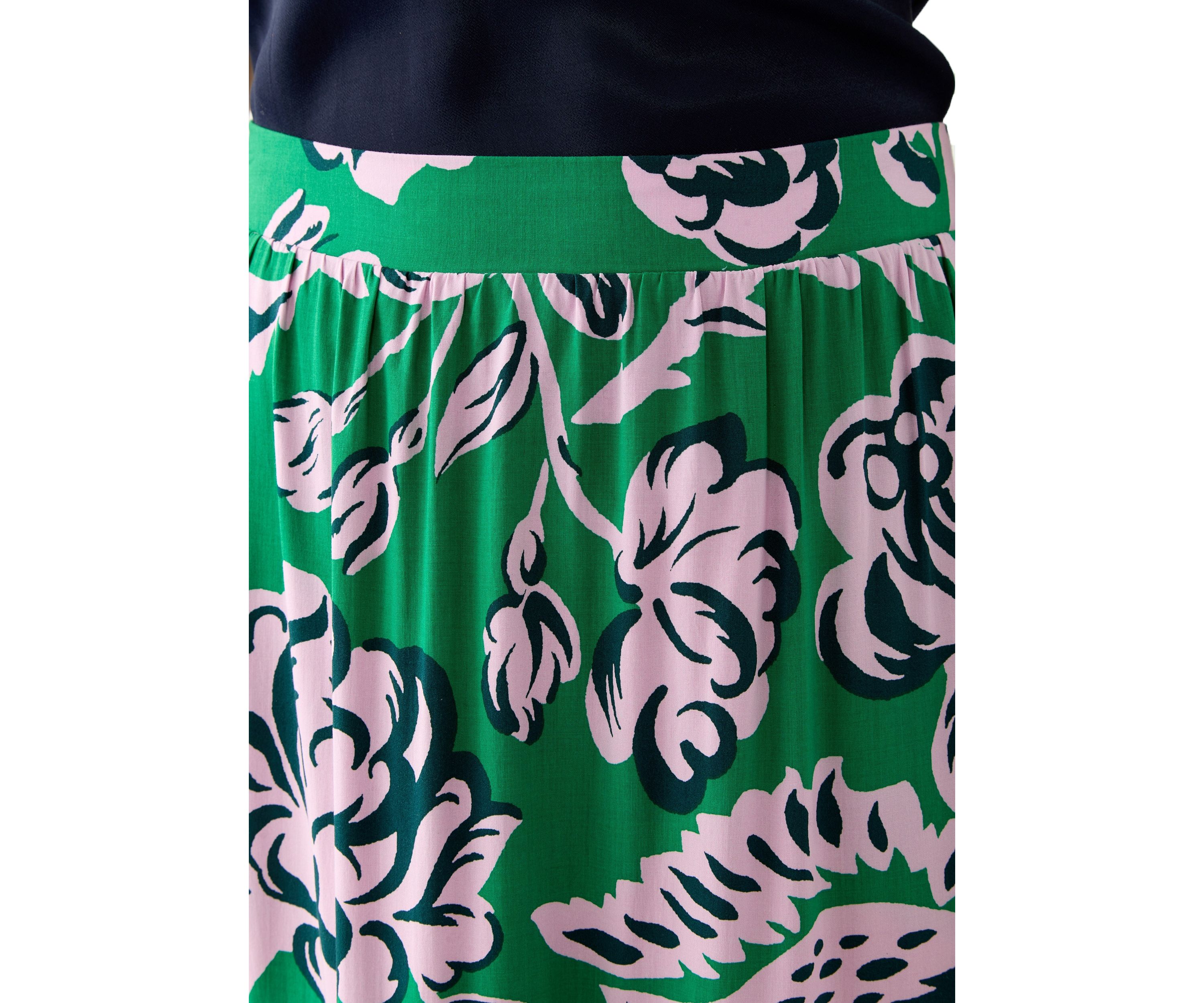 Womens Tiered Printed Skirt 