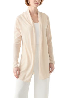 PHILOSOPHY BY REPUBLIC Women's Long Sleeve Open Linen Blend Cardigan, Small