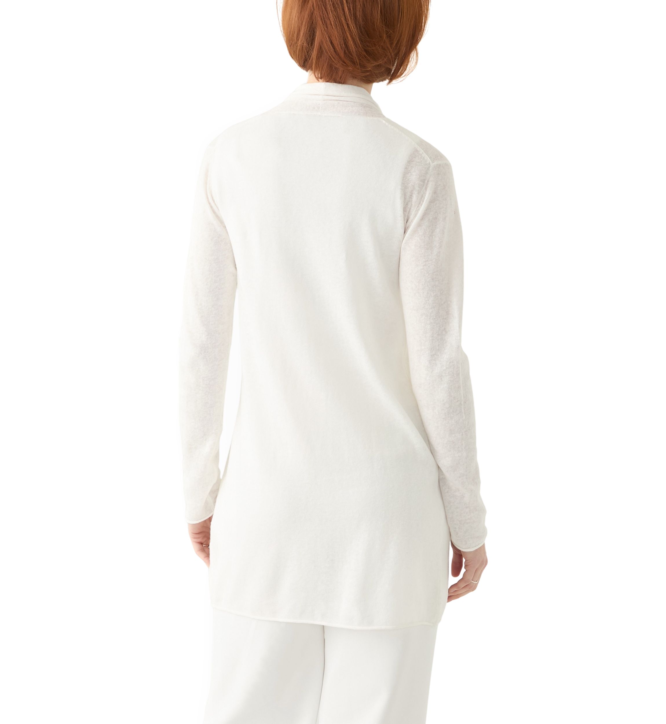 Womens Long Sleeve Open Linen Blend Cardigan