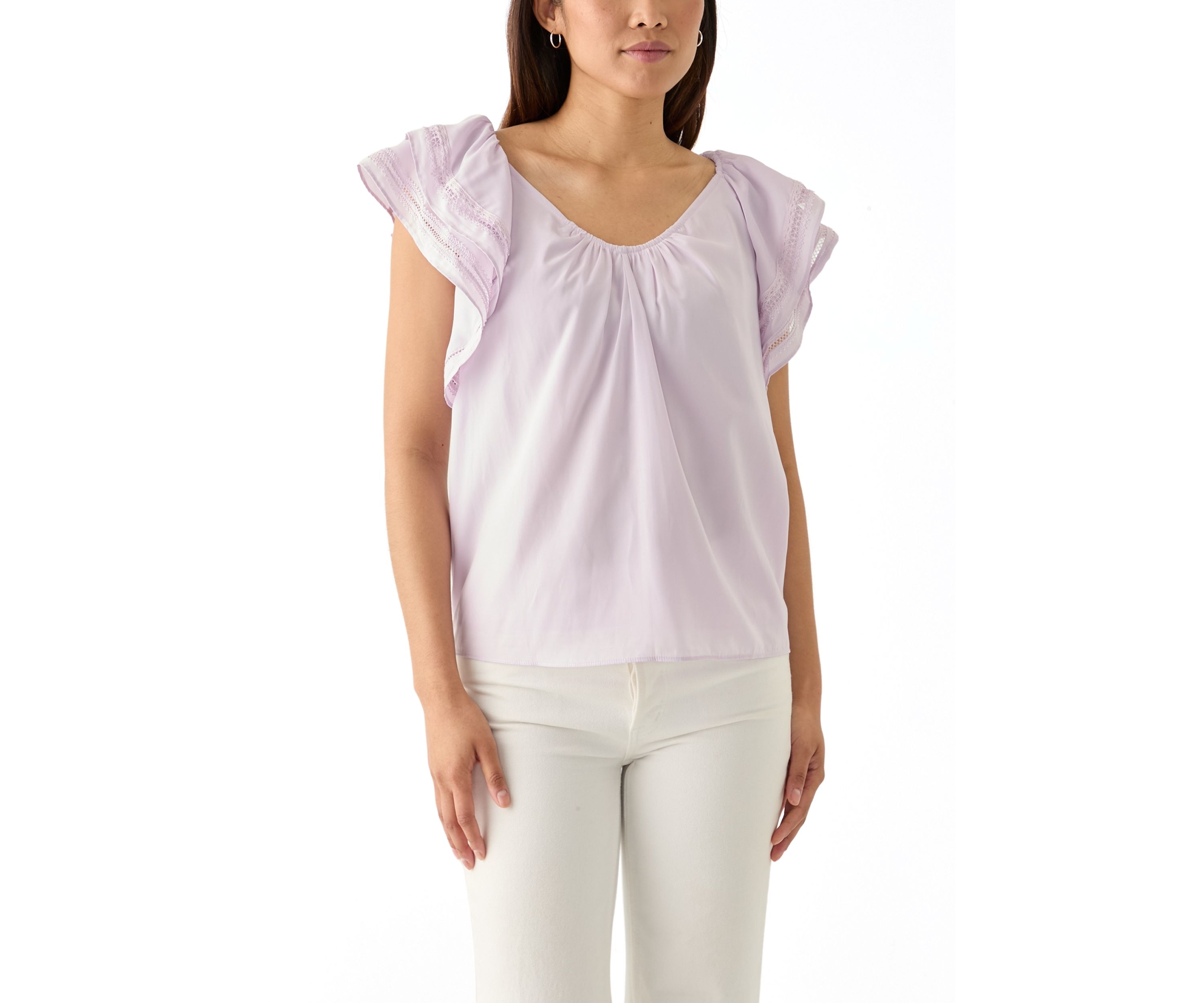 Womens Ruffle Airflow Blouse 