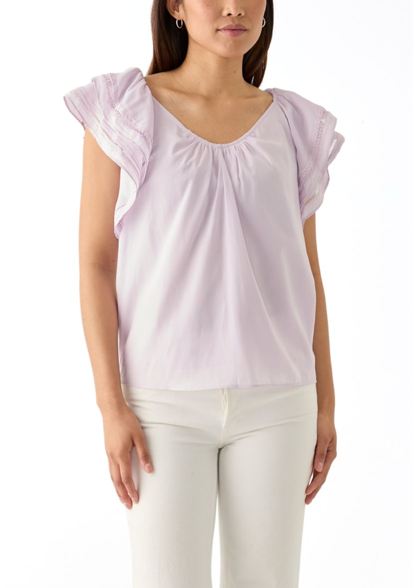 Womens Ruffle Airflow Blouse 