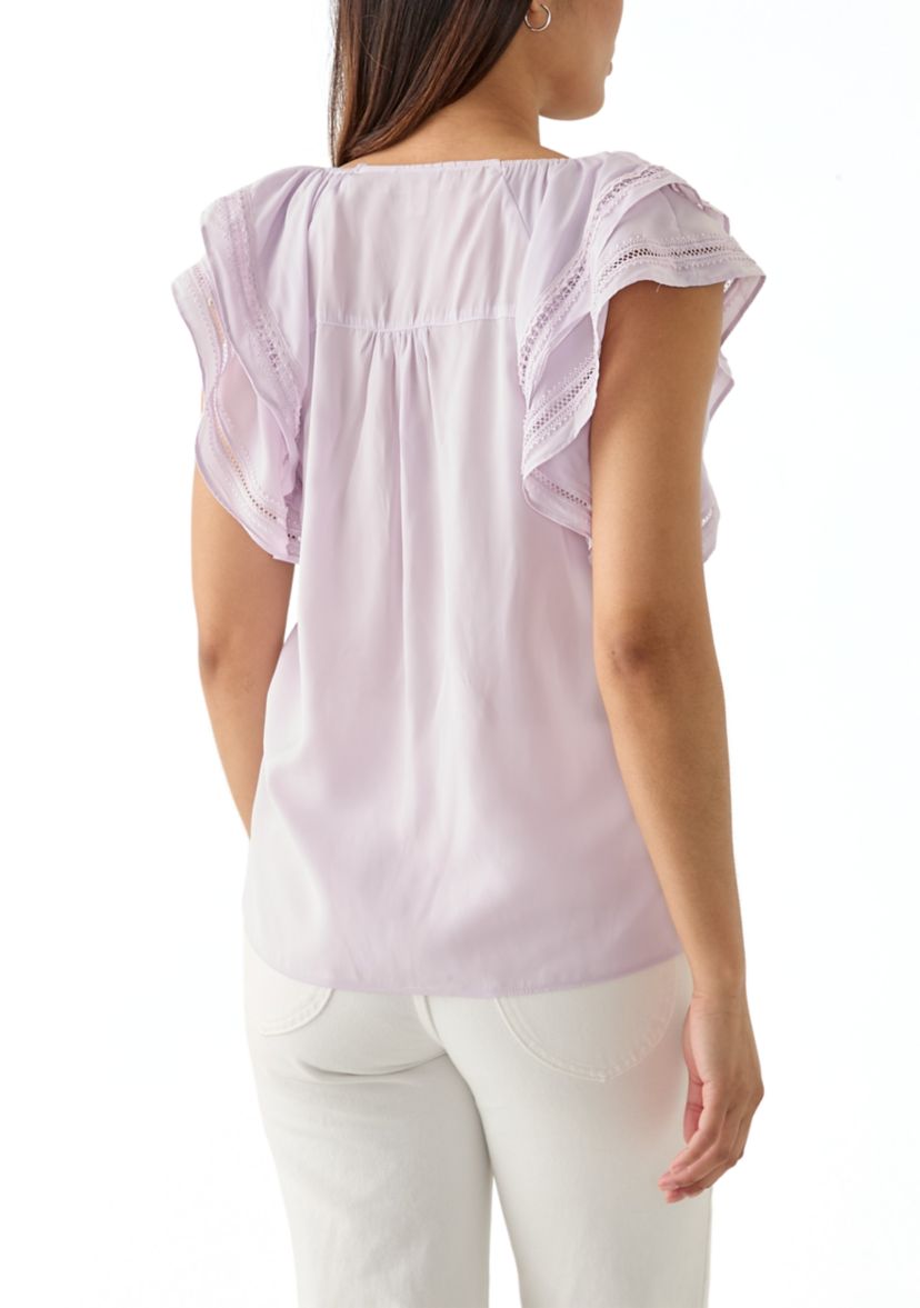 Womens Ruffle Airflow Blouse 