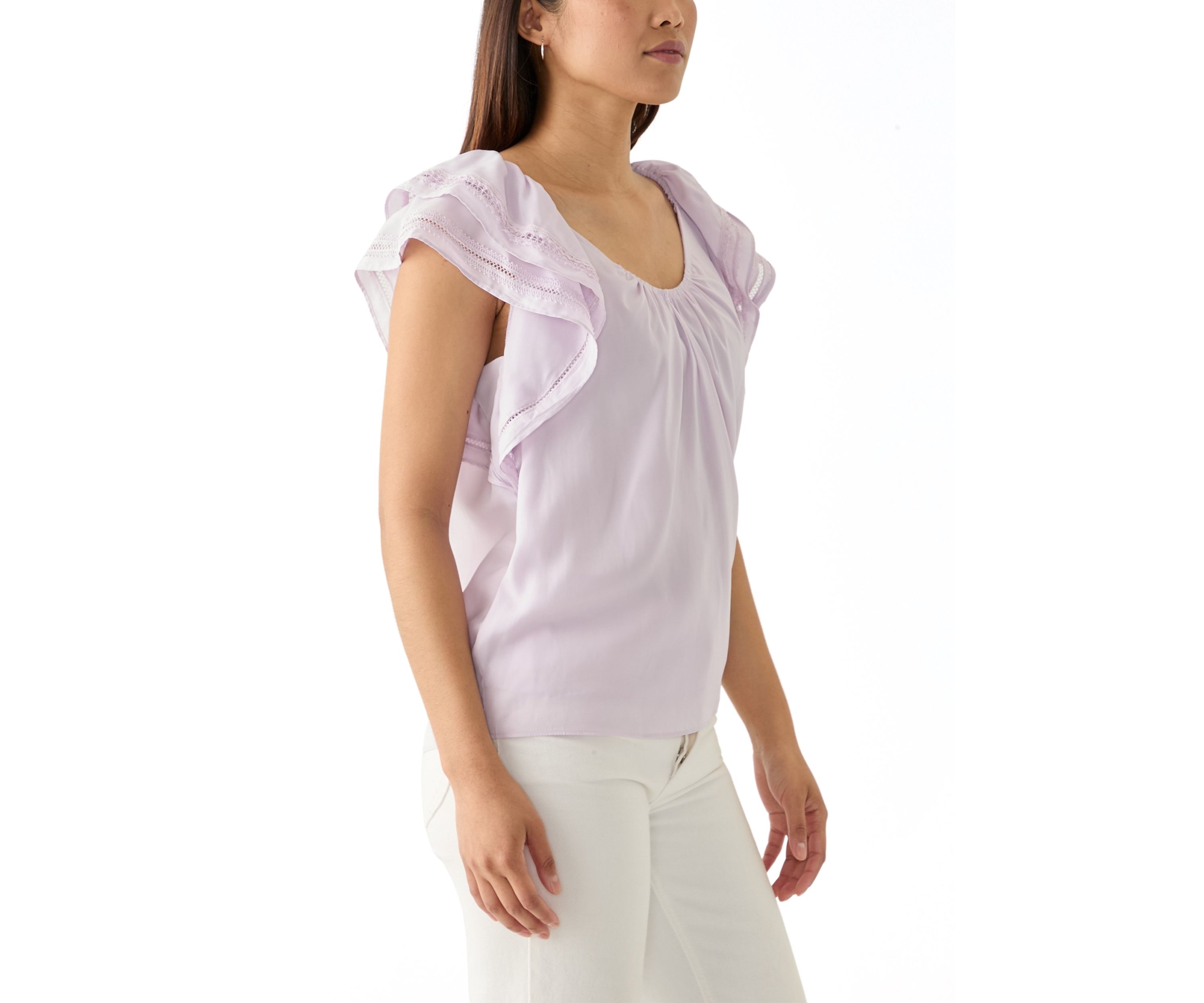 Womens Ruffle Airflow Blouse 