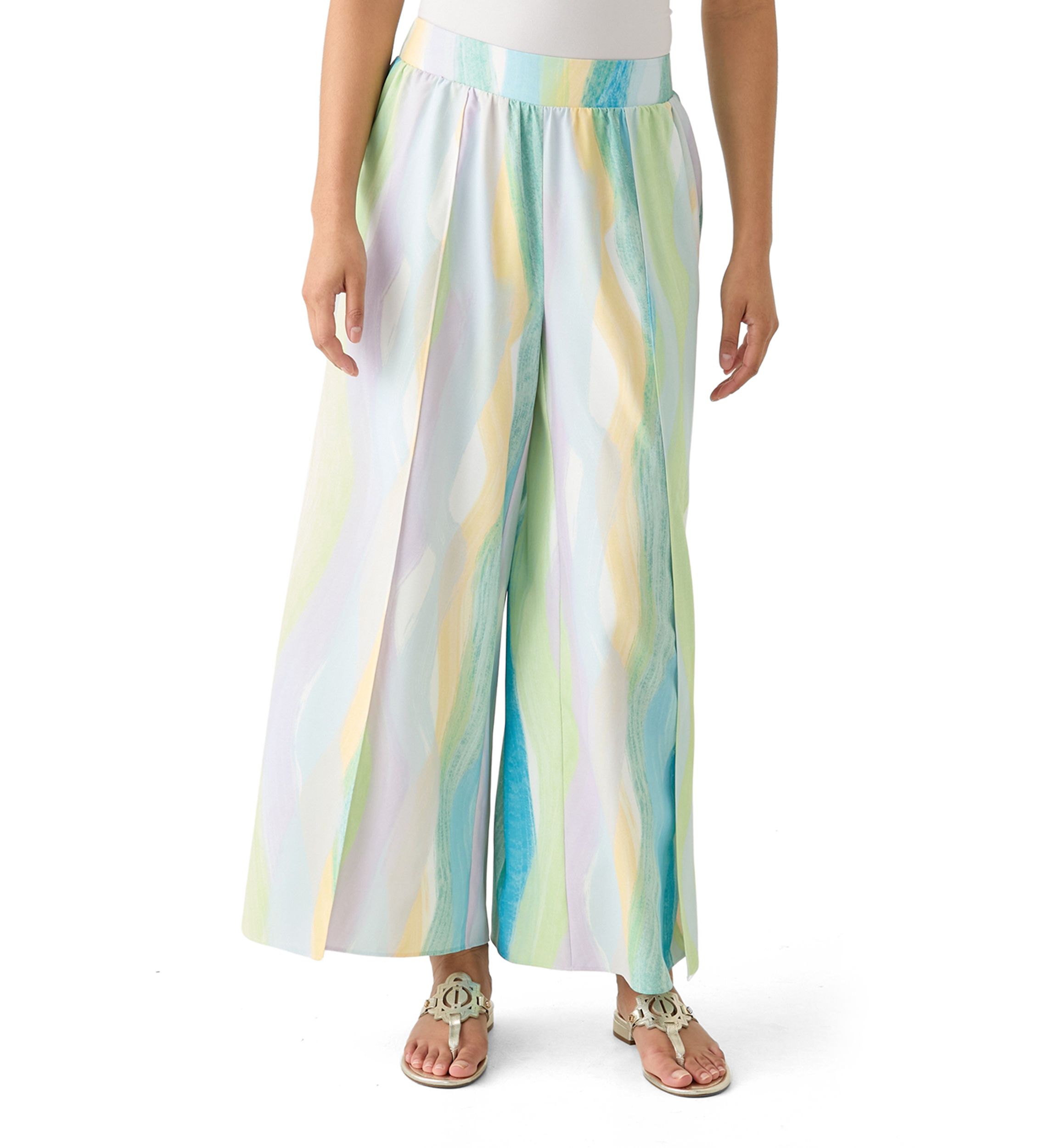 Womens Pull On Soft Printed Pants