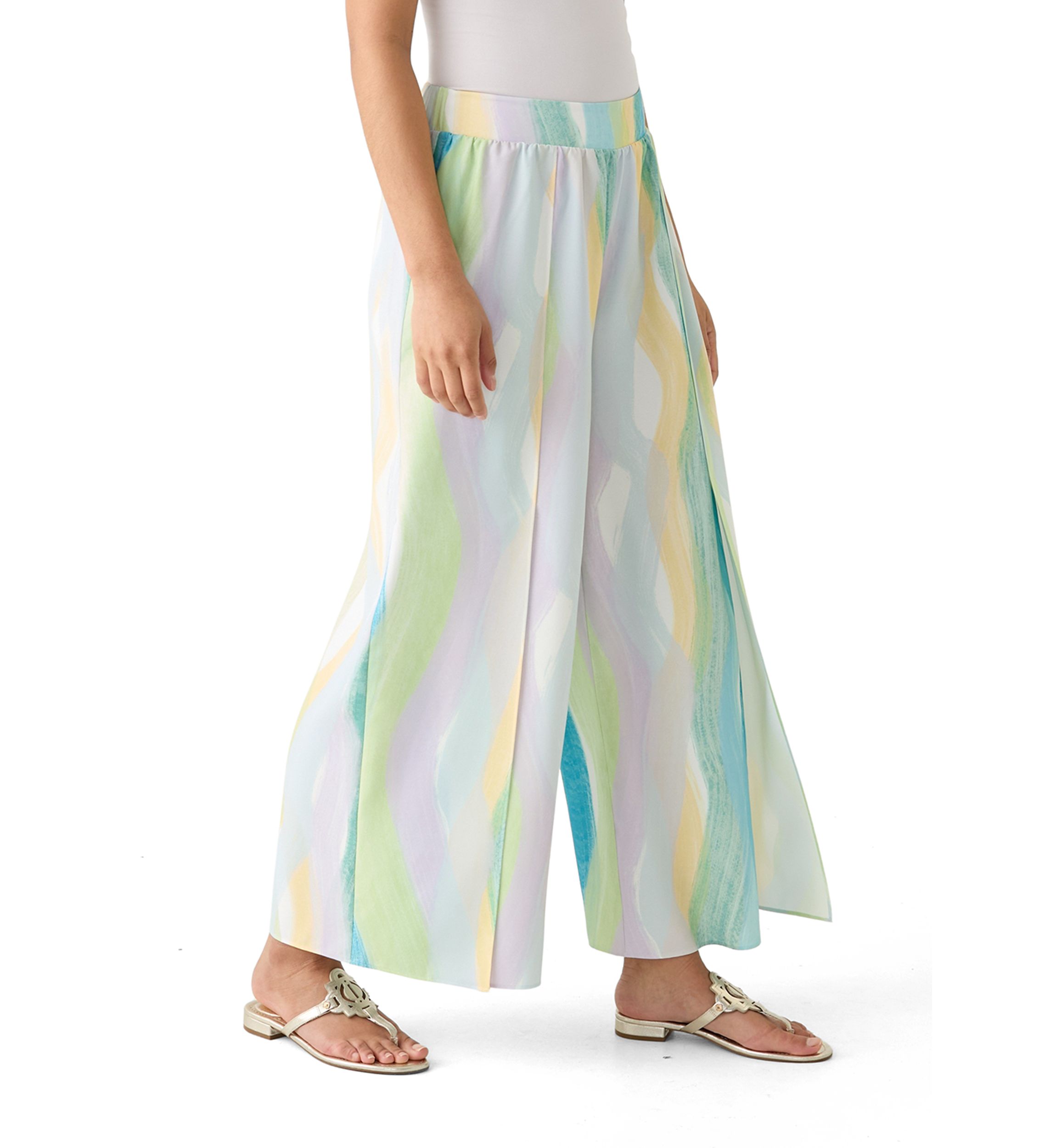 Womens Pull On Soft Printed Pants