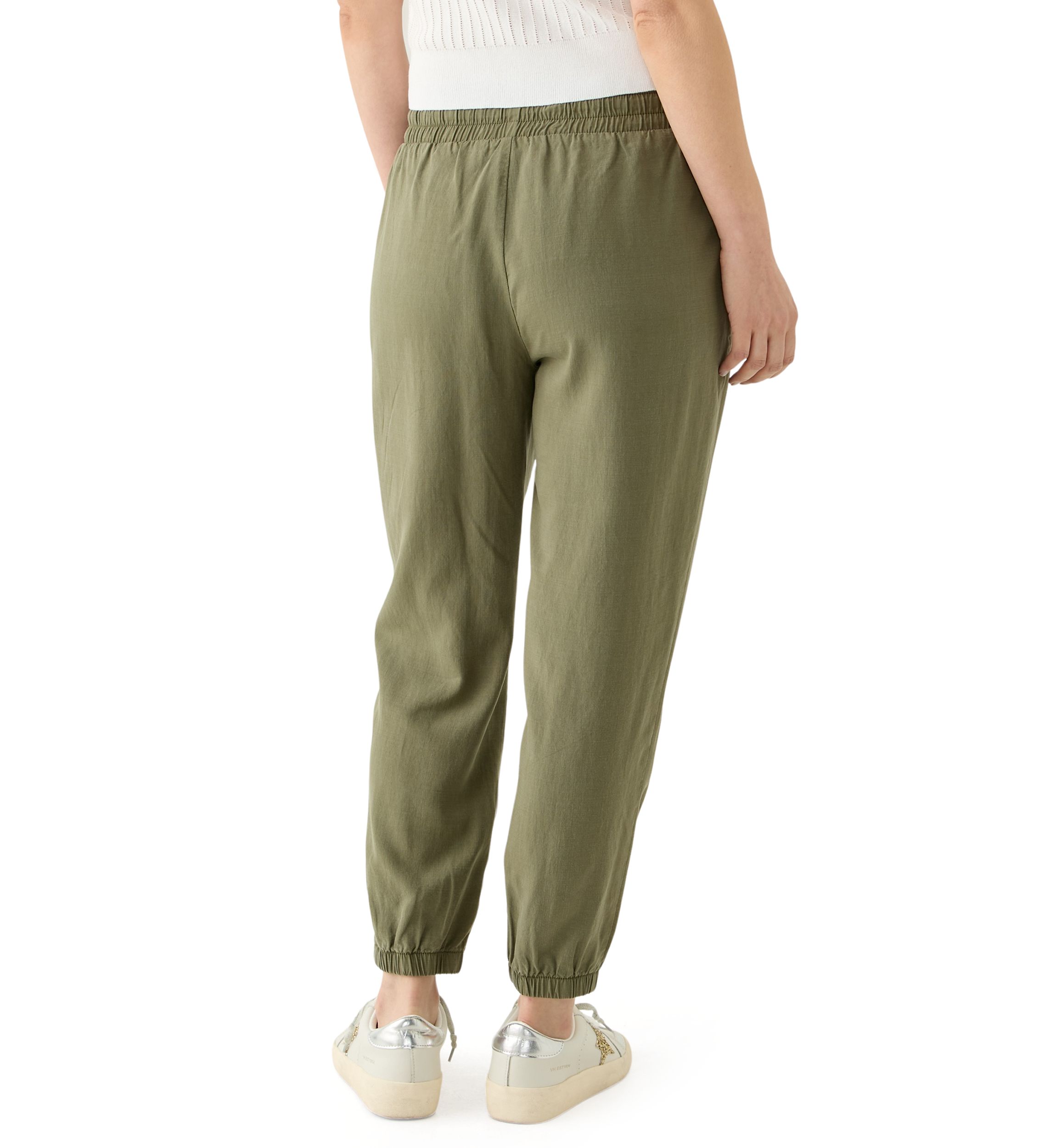 Petite Pull On Tie Waist Drawstring Jogger Pants