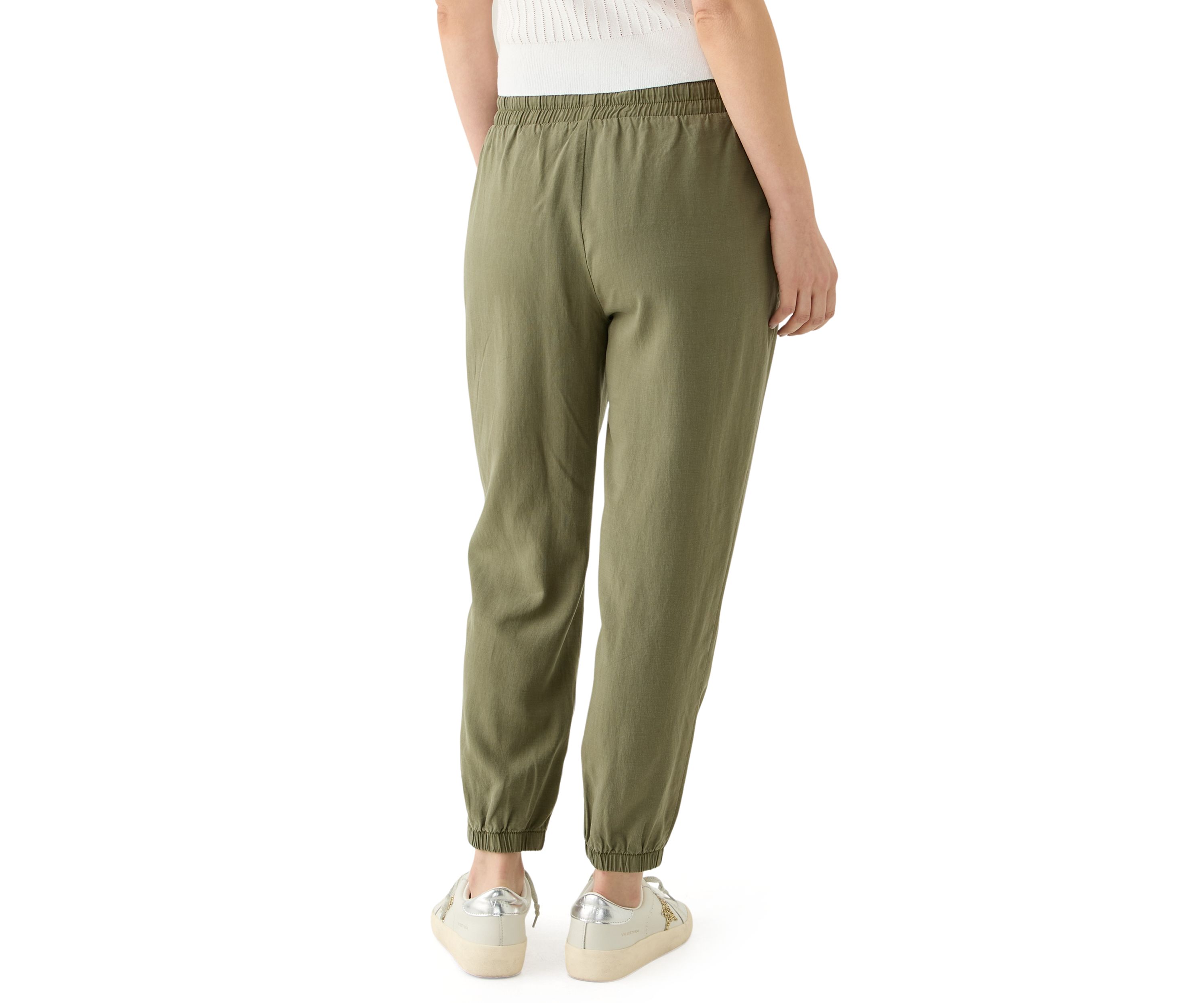 Petite Pull On Tie Waist Drawstring Jogger Pants