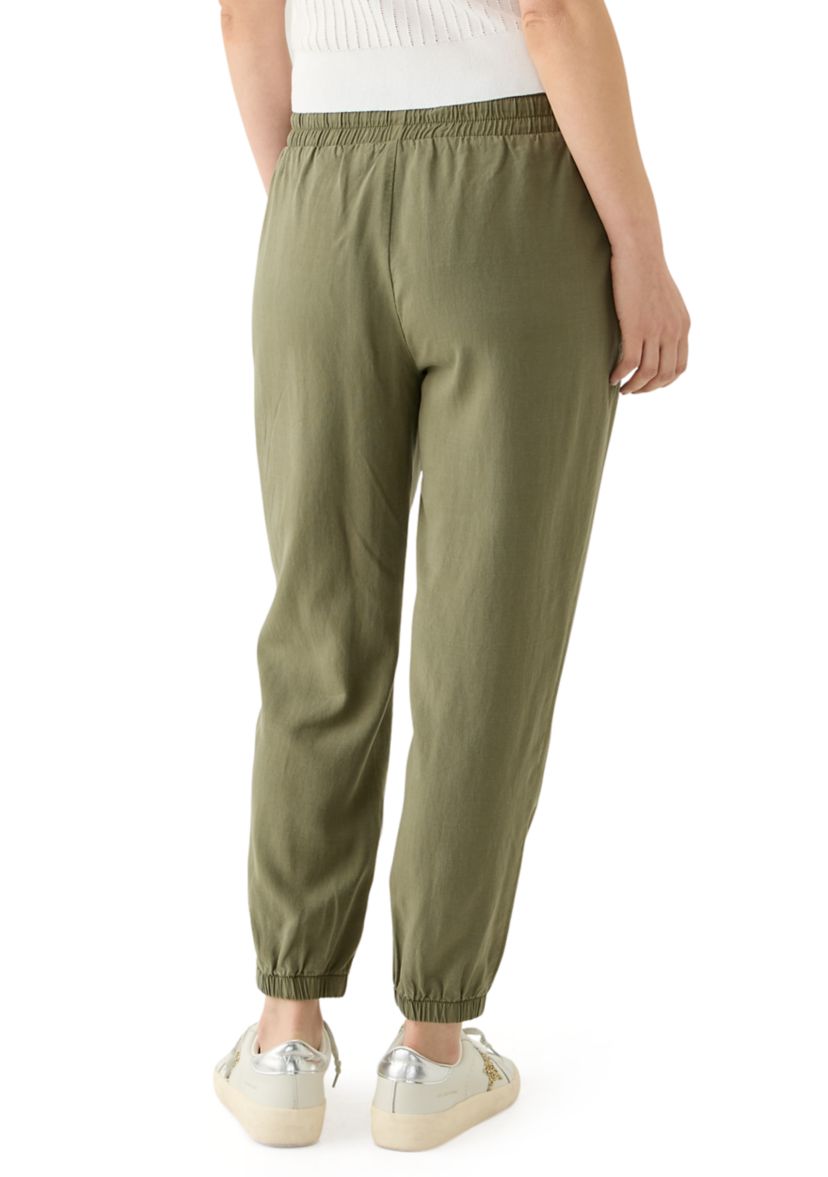 Petite Pull On Tie Waist Drawstring Jogger Pants