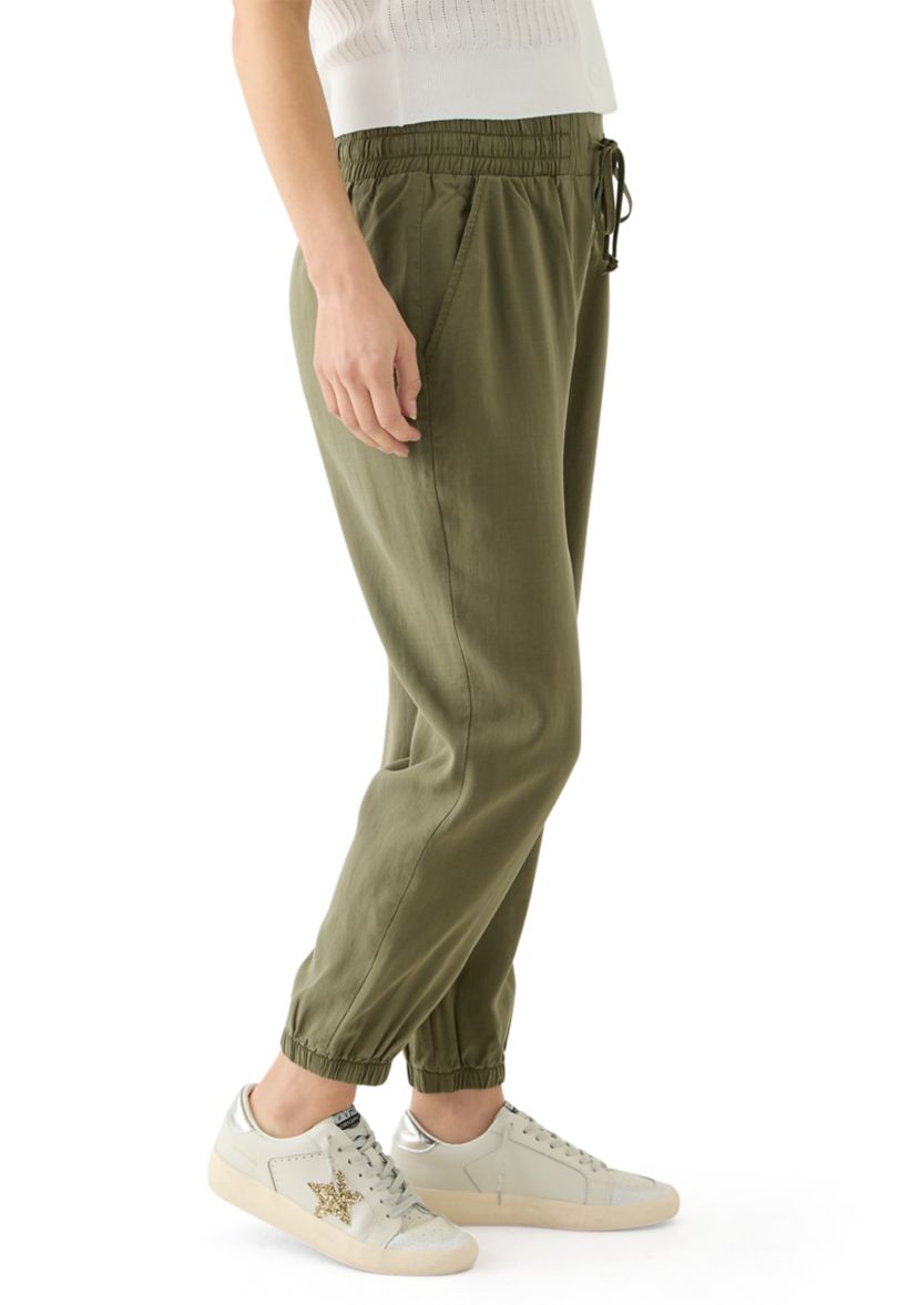 Petite Pull On Tie Waist Drawstring Jogger Pants