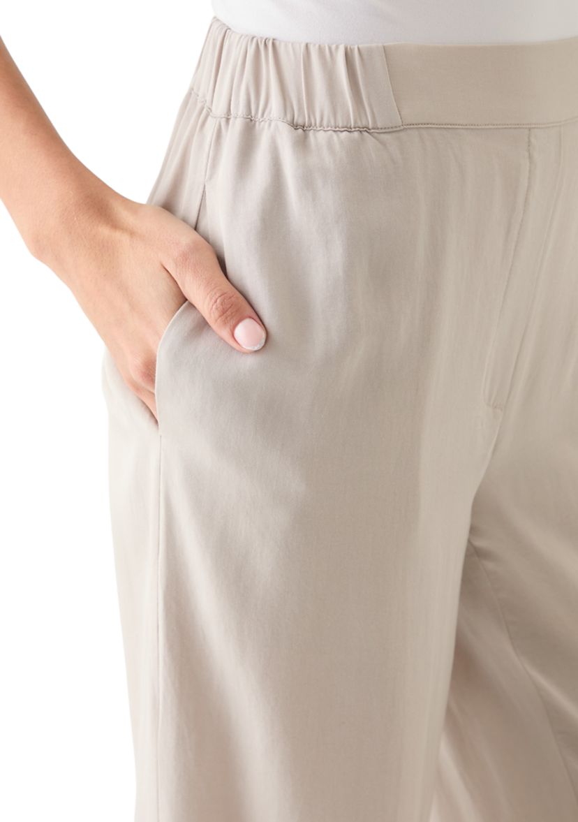 Petite Pull On Wide Leg Trouser Pants