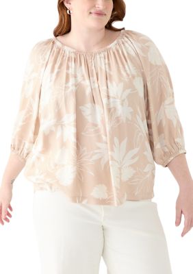 Philosophy Women's Plus Size 3/4 Sleeve Woven Blouse