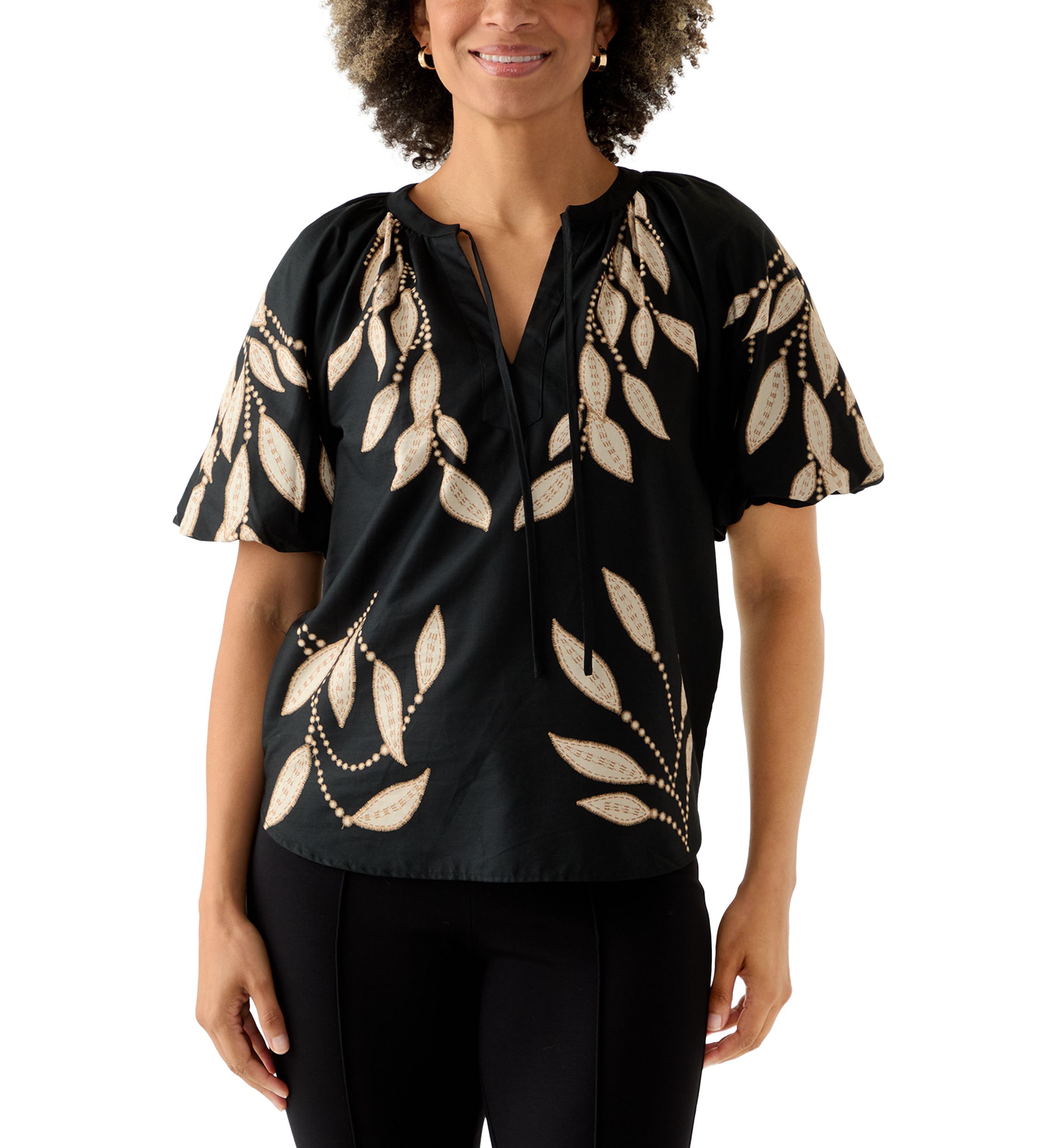 Womens Split Neck Blouse