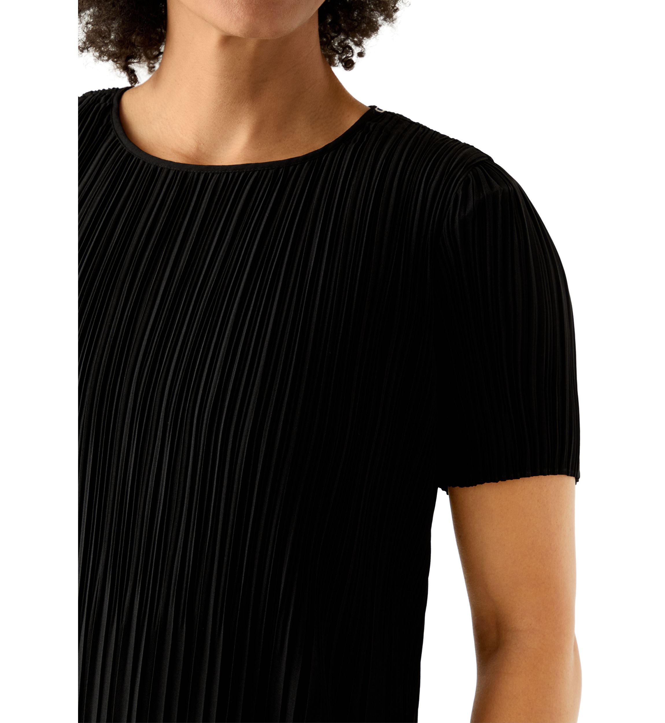 Womens Short Sleeve Pleated Dress