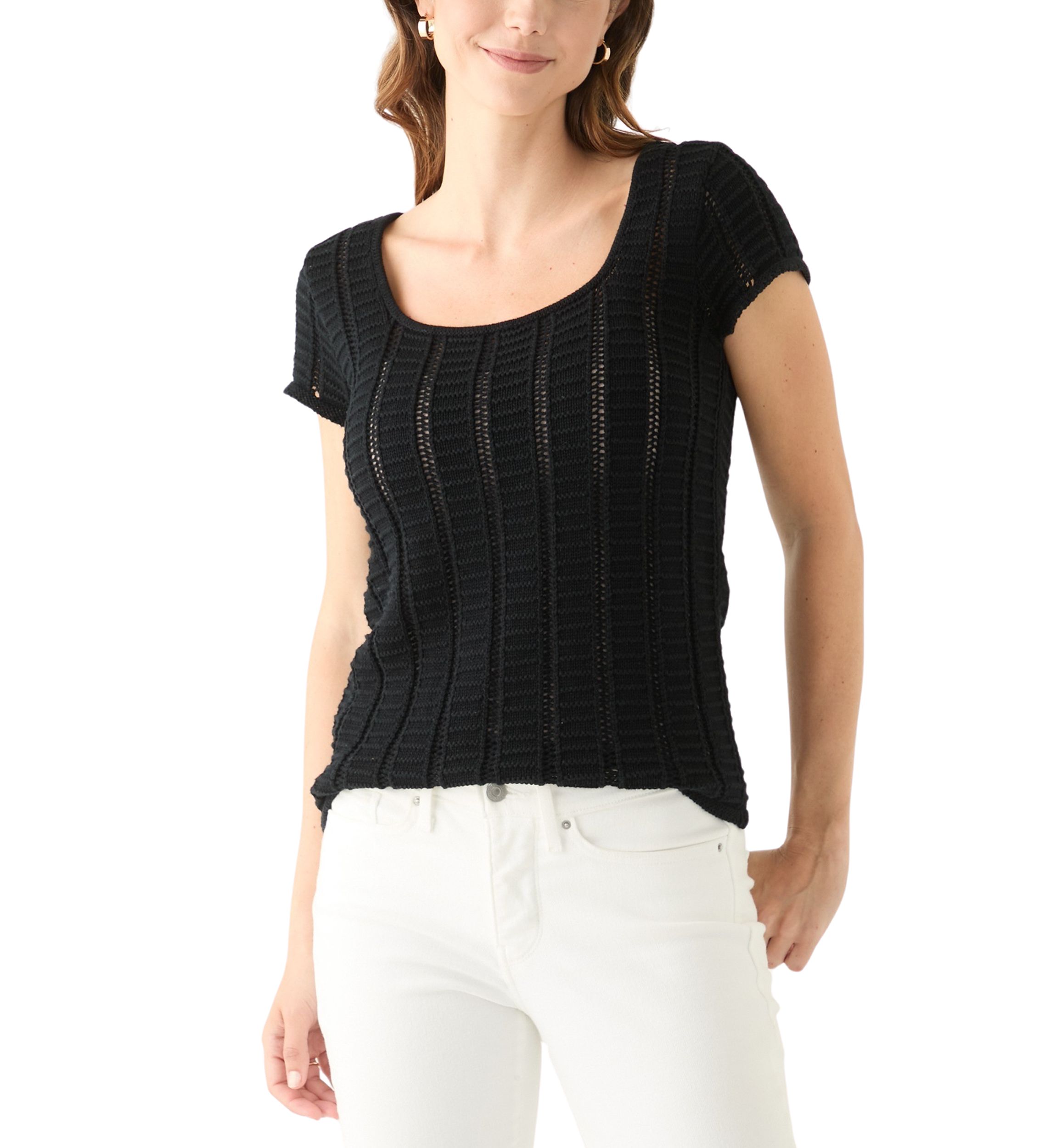 Womens Cap Sleeve Stitched Sweater Dress