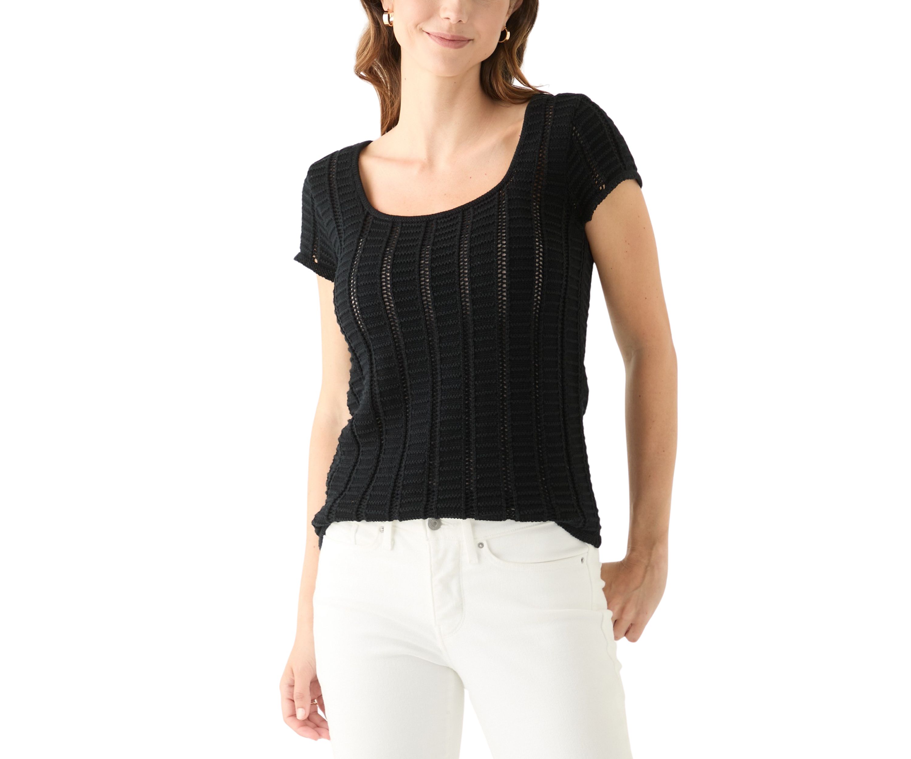 Womens Cap Sleeve Stitched Sweater Dress