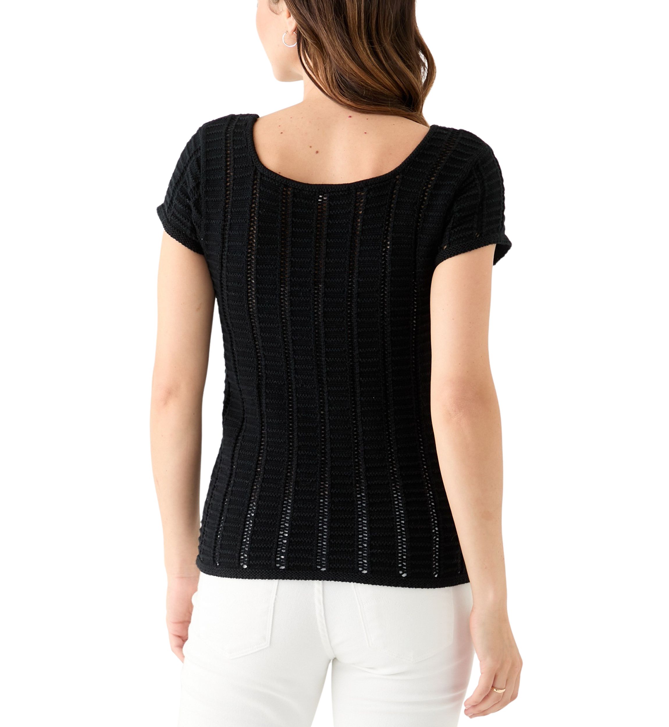 Womens Cap Sleeve Stitched Sweater Dress