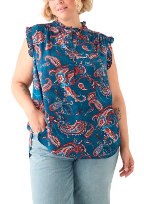 Philosophy Women's Plus Size Sleeveless Printed Woven Blouse, 2X