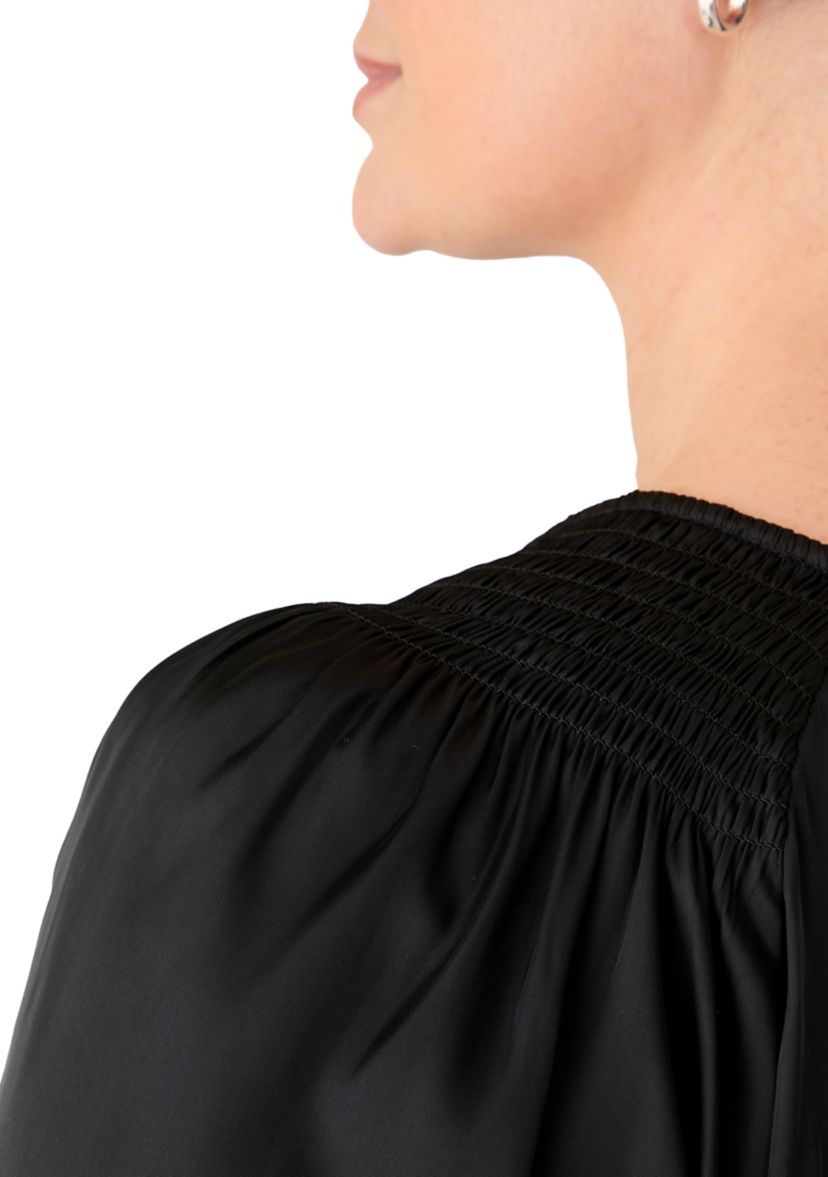 Plus Size Smocked Woven Airflow Top