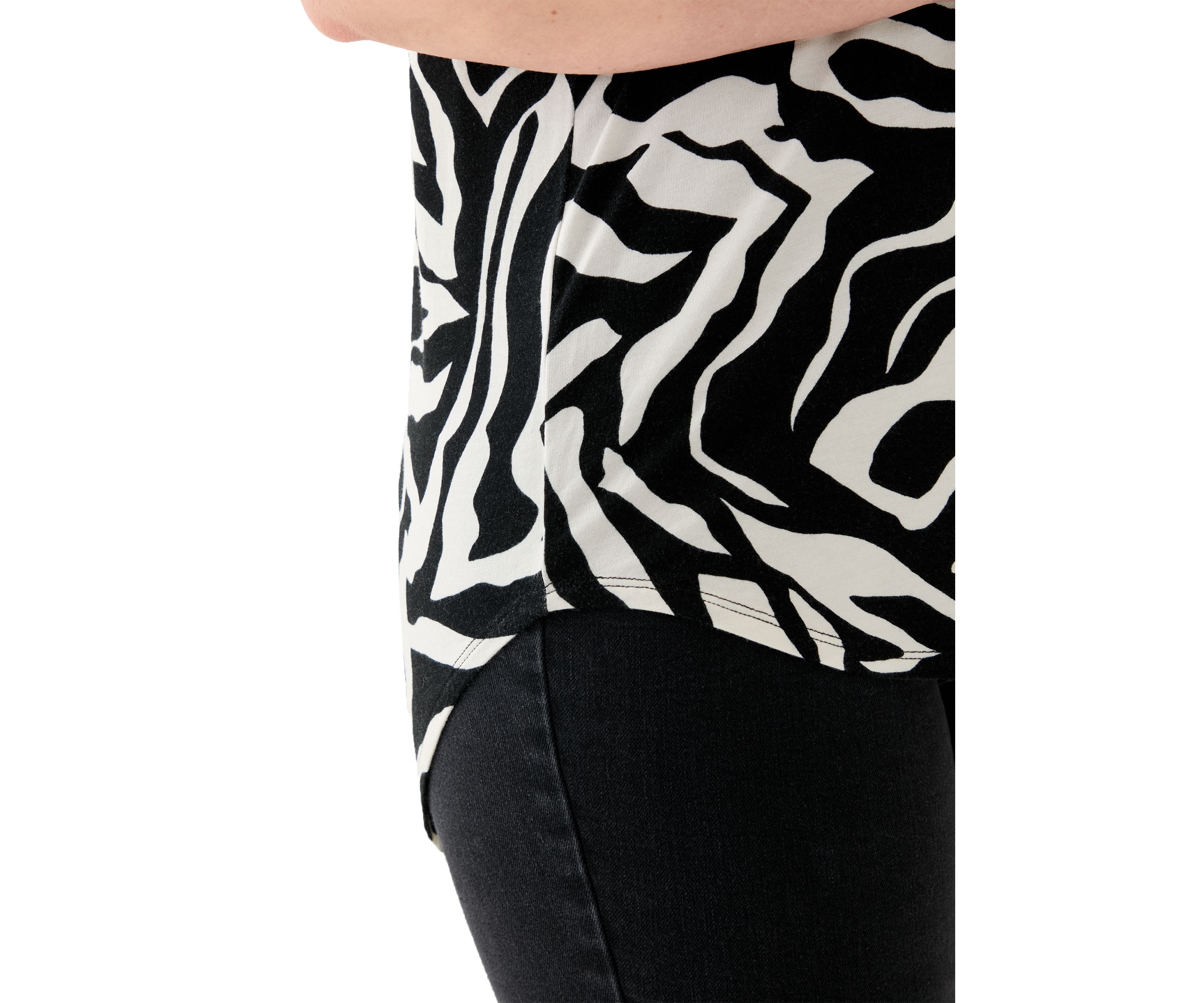 Plus Size Short Sleeve Pleat Back T-Shirt