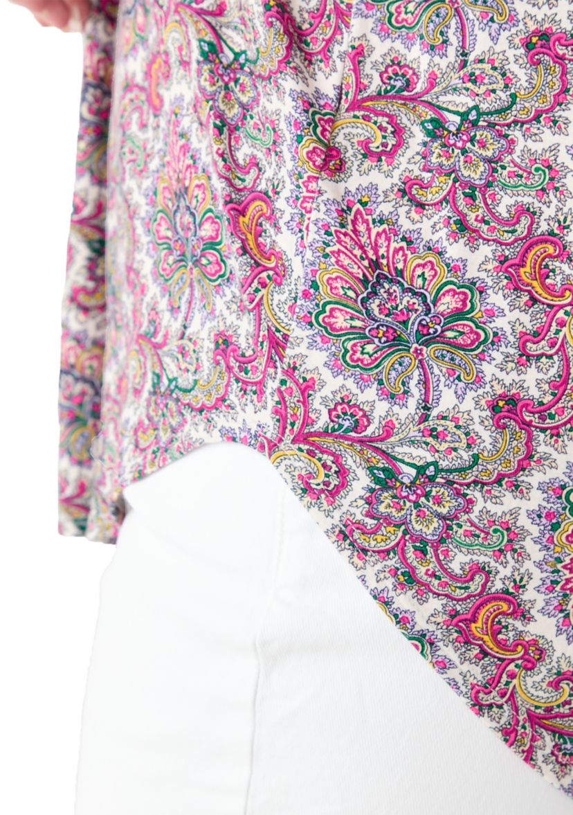 Plus Size Short Sleeve Pleat Back T-Shirt