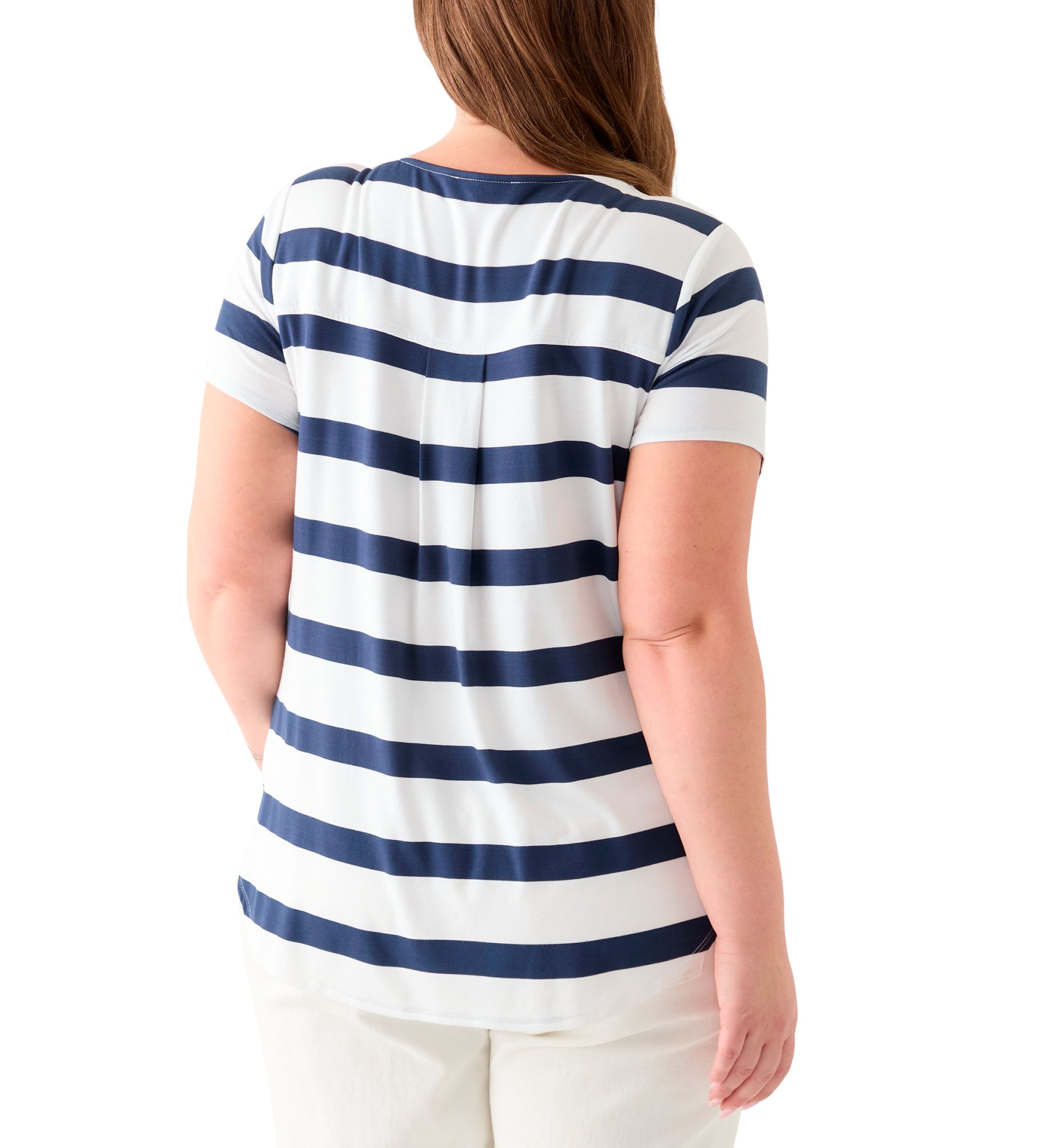 Plus Size Short Sleeve Crew Neck Round High Low T-Shirt