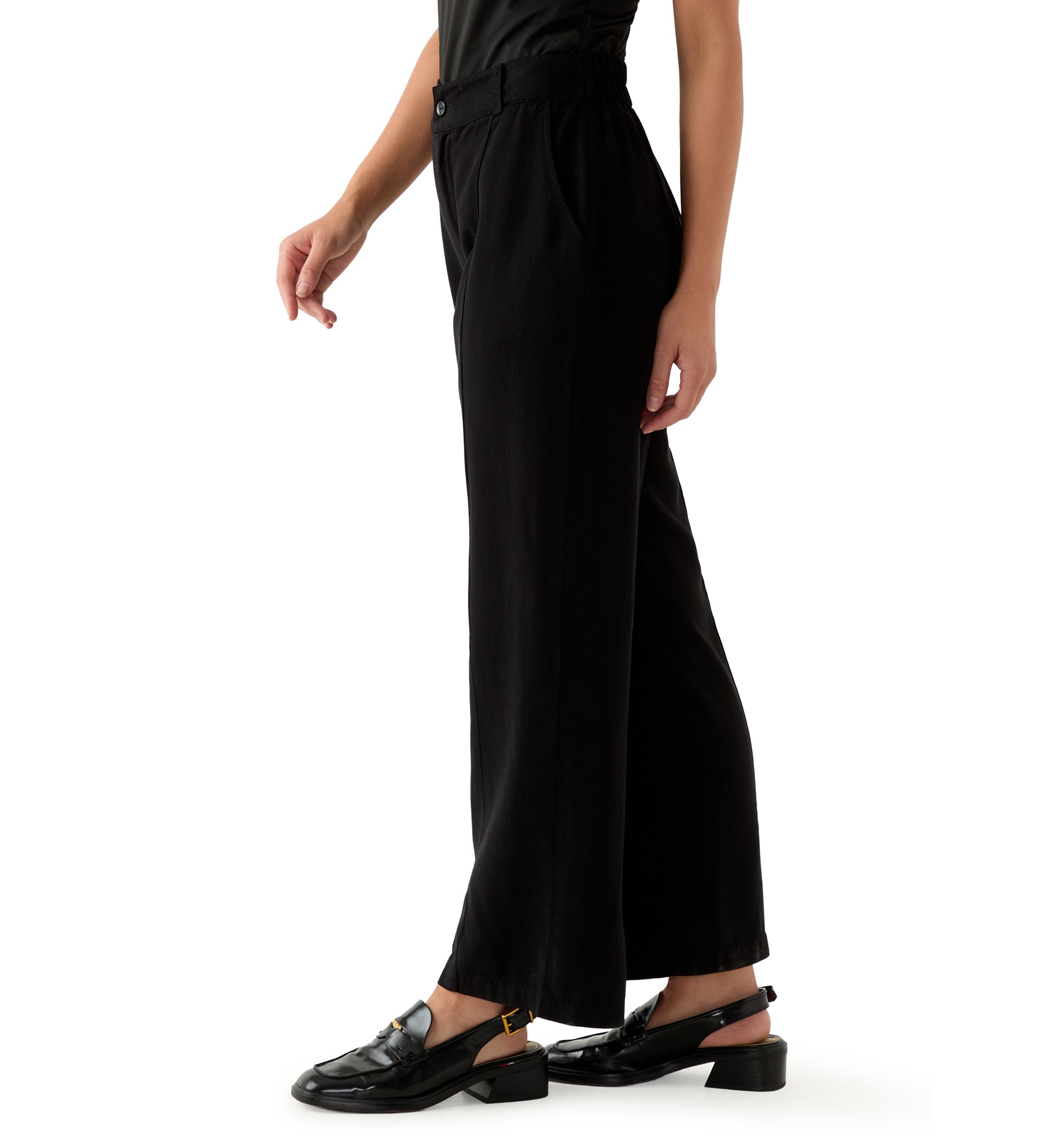 Petite Elastic Waistband Trousers