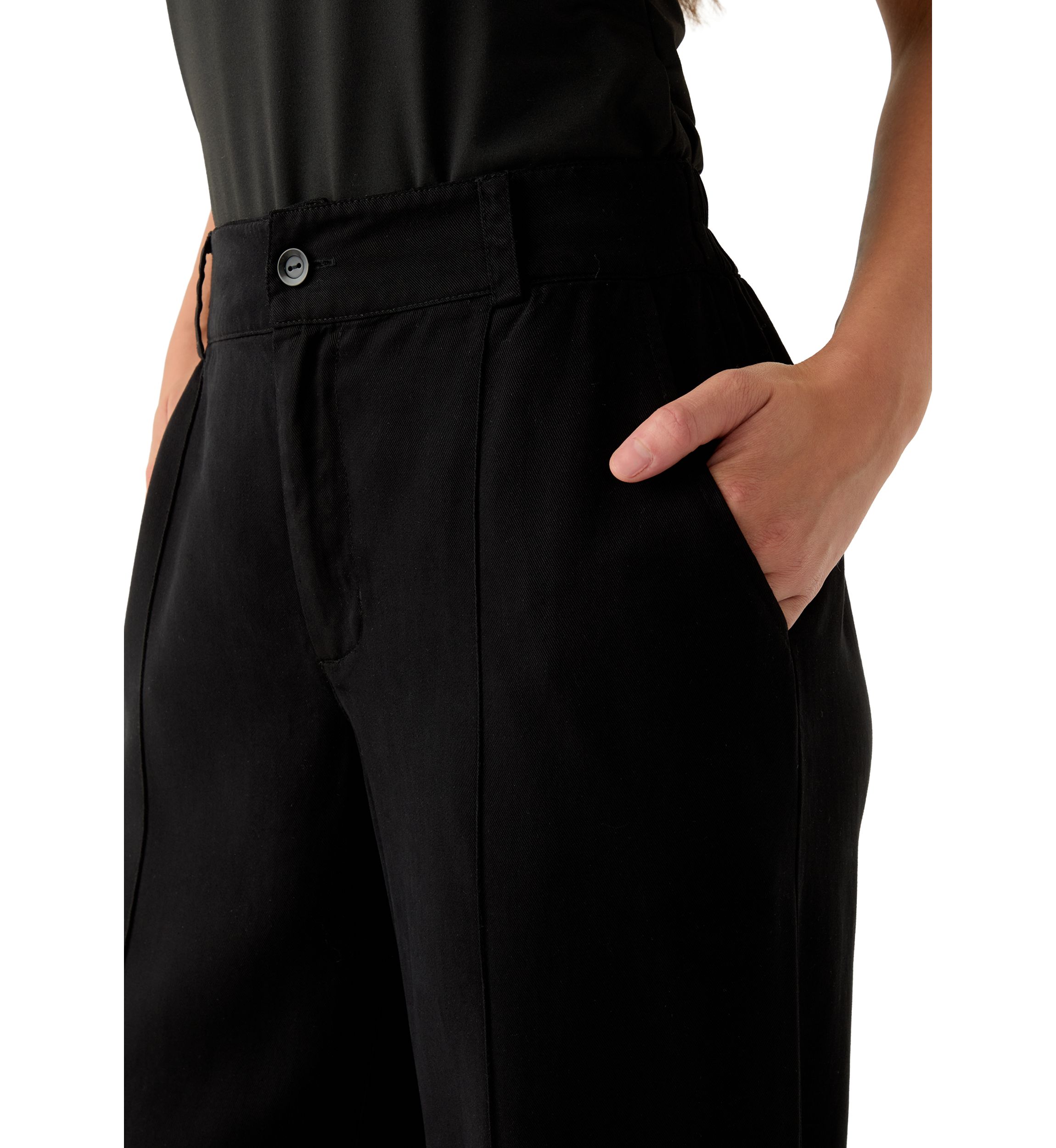Petite Elastic Waistband Trousers
