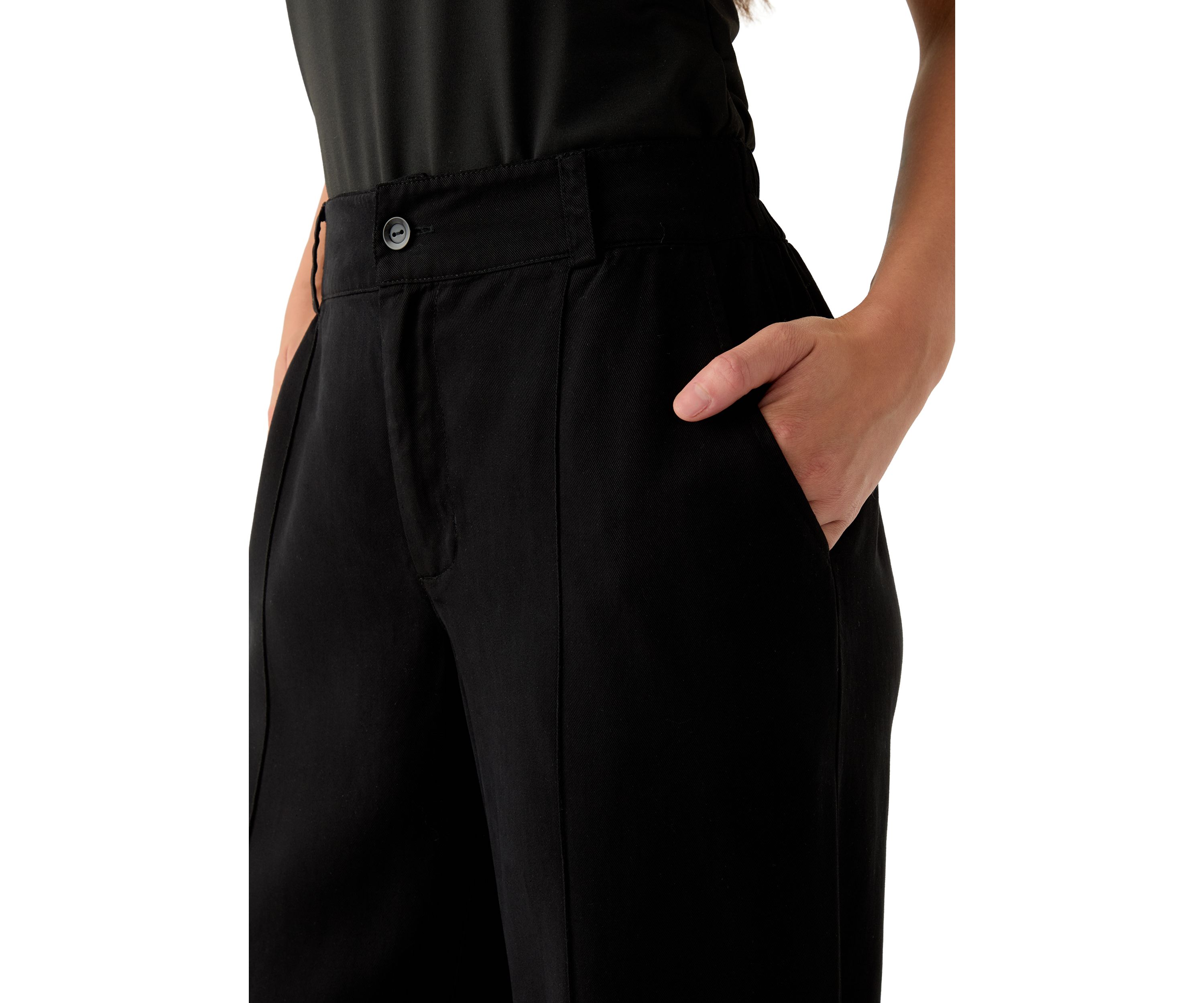 Petite Elastic Waistband Trousers
