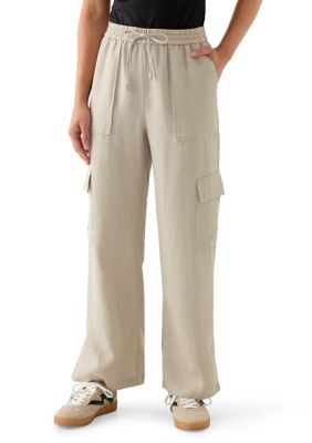 PHILOSOPHY BY REPUBLIC Women's Petite Tie-Front Cargo Pants