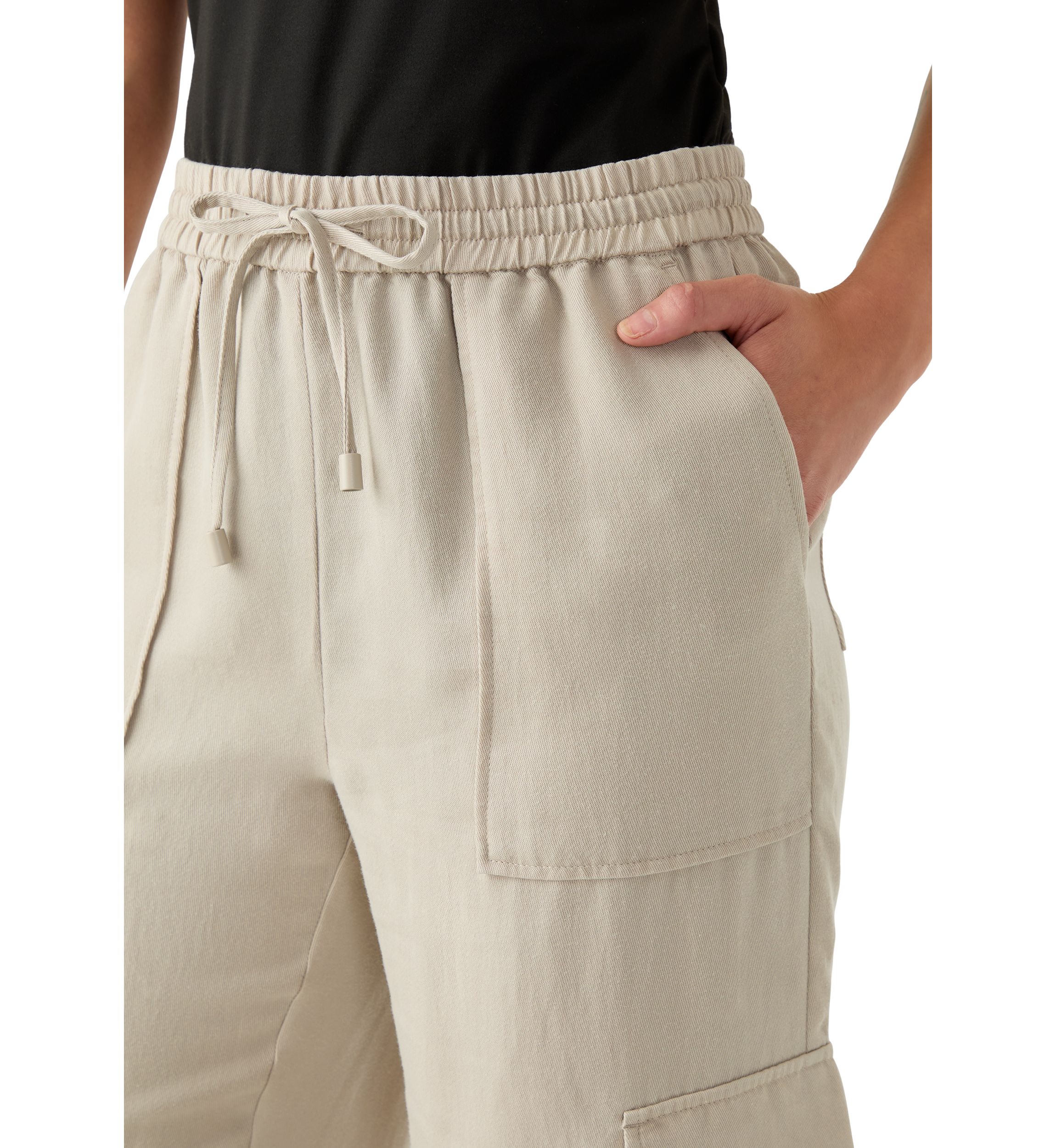 Petite Tie-Front Cargo Pants