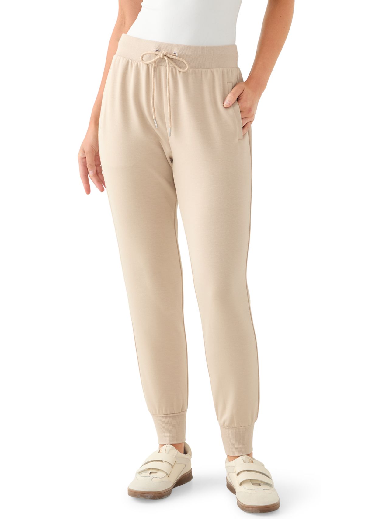 Petite Scuba Pull On Tie Waist Joggers