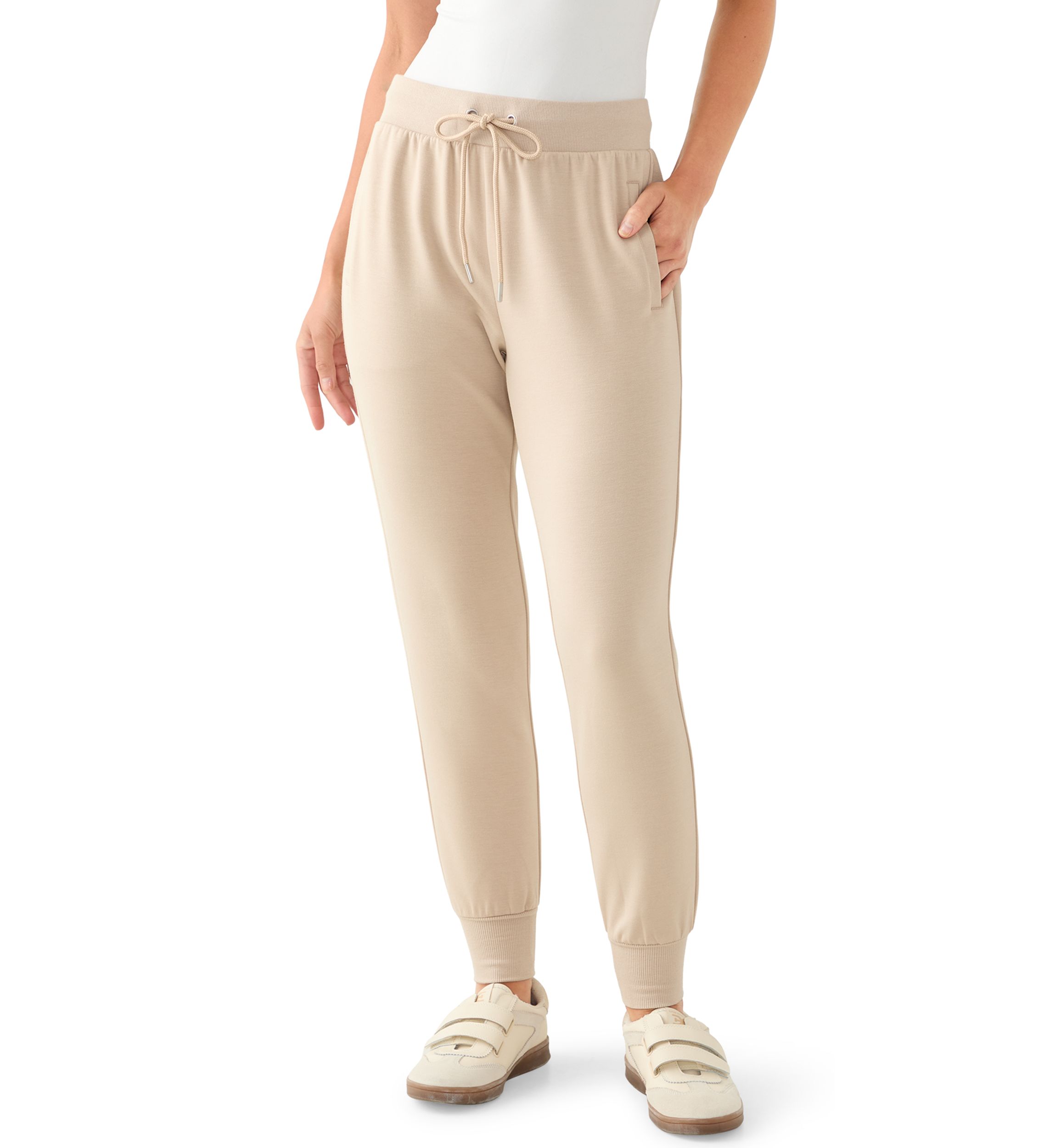 Petite Scuba Pull On Tie Waist Joggers
