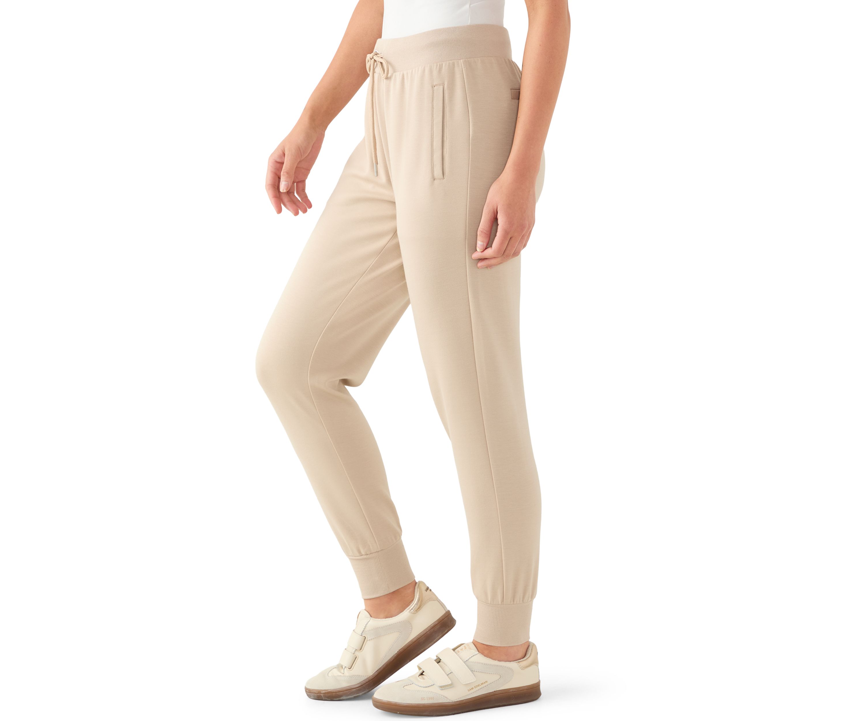 Petite Scuba Pull On Tie Waist Joggers