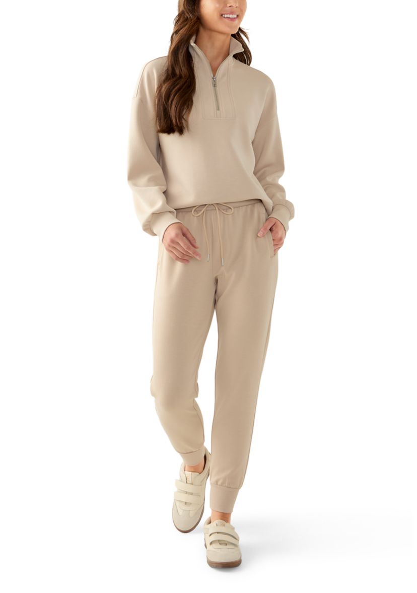 Petite Scuba Pull On Tie Waist Joggers