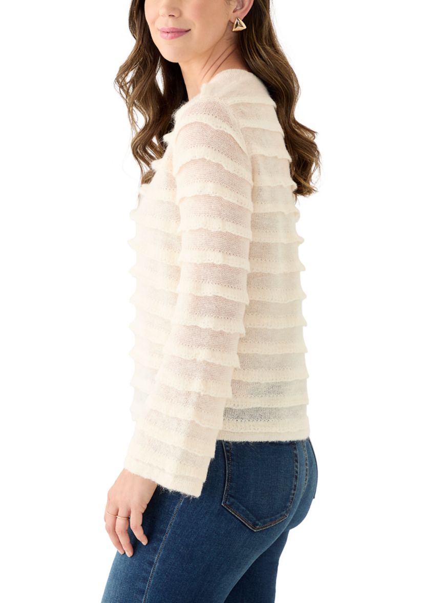 Womens Long Sleeve Textured Sweater
