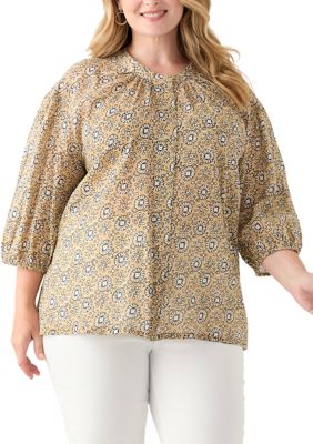 Philosophy Women's Plus Size Button Down Woven Blouse