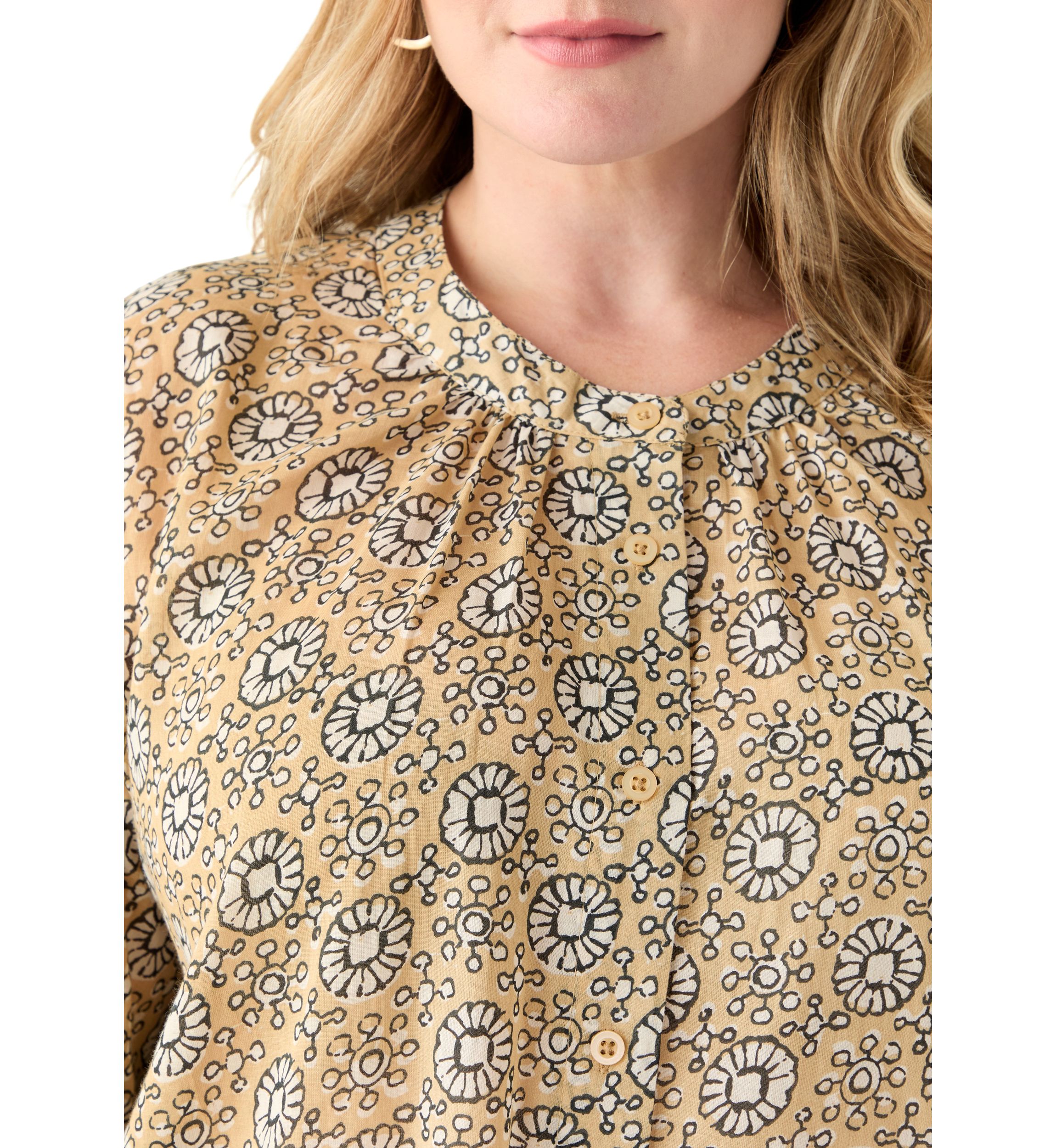 Plus Size Button Down Woven Blouse