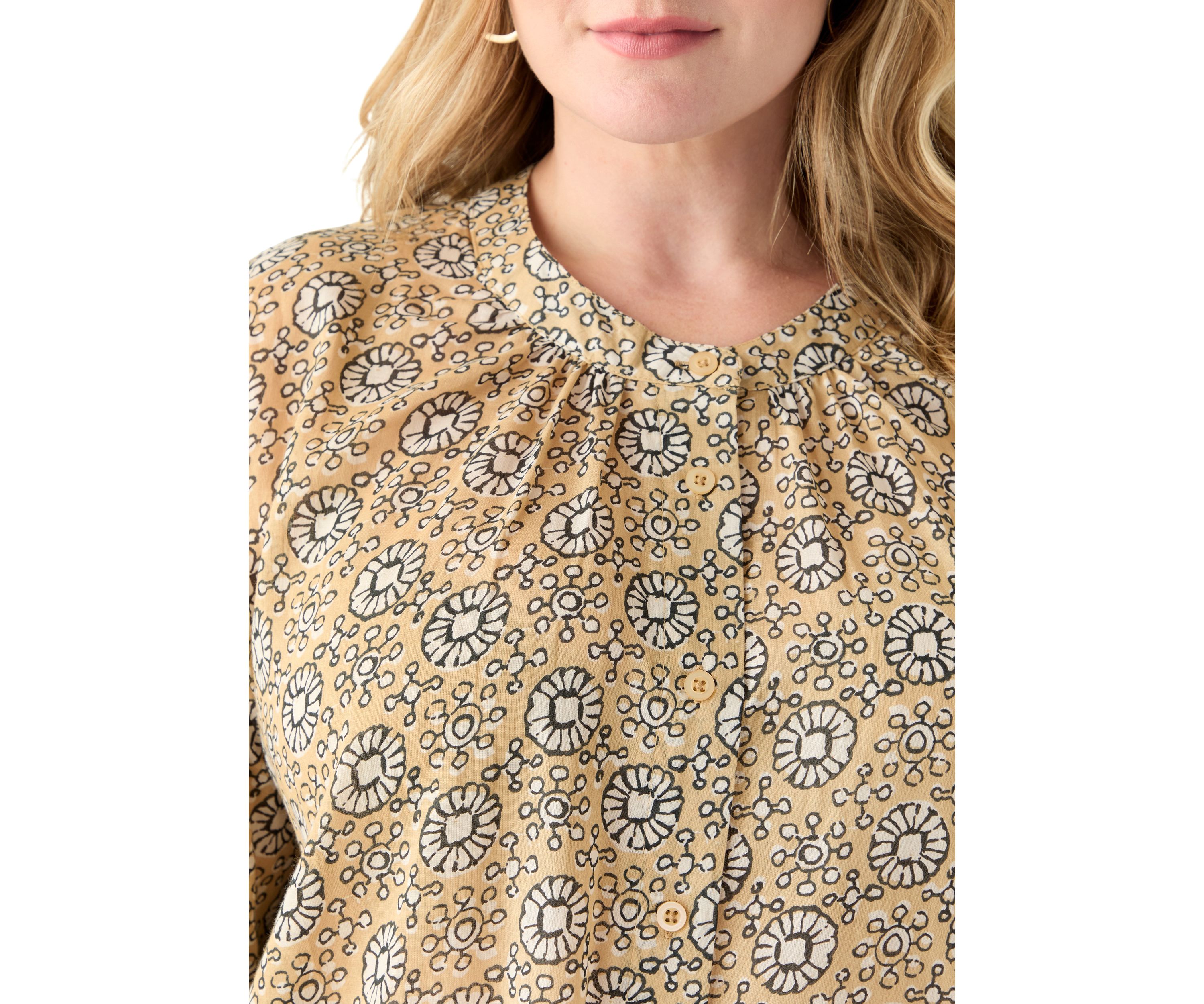 Plus Size Button Down Woven Blouse