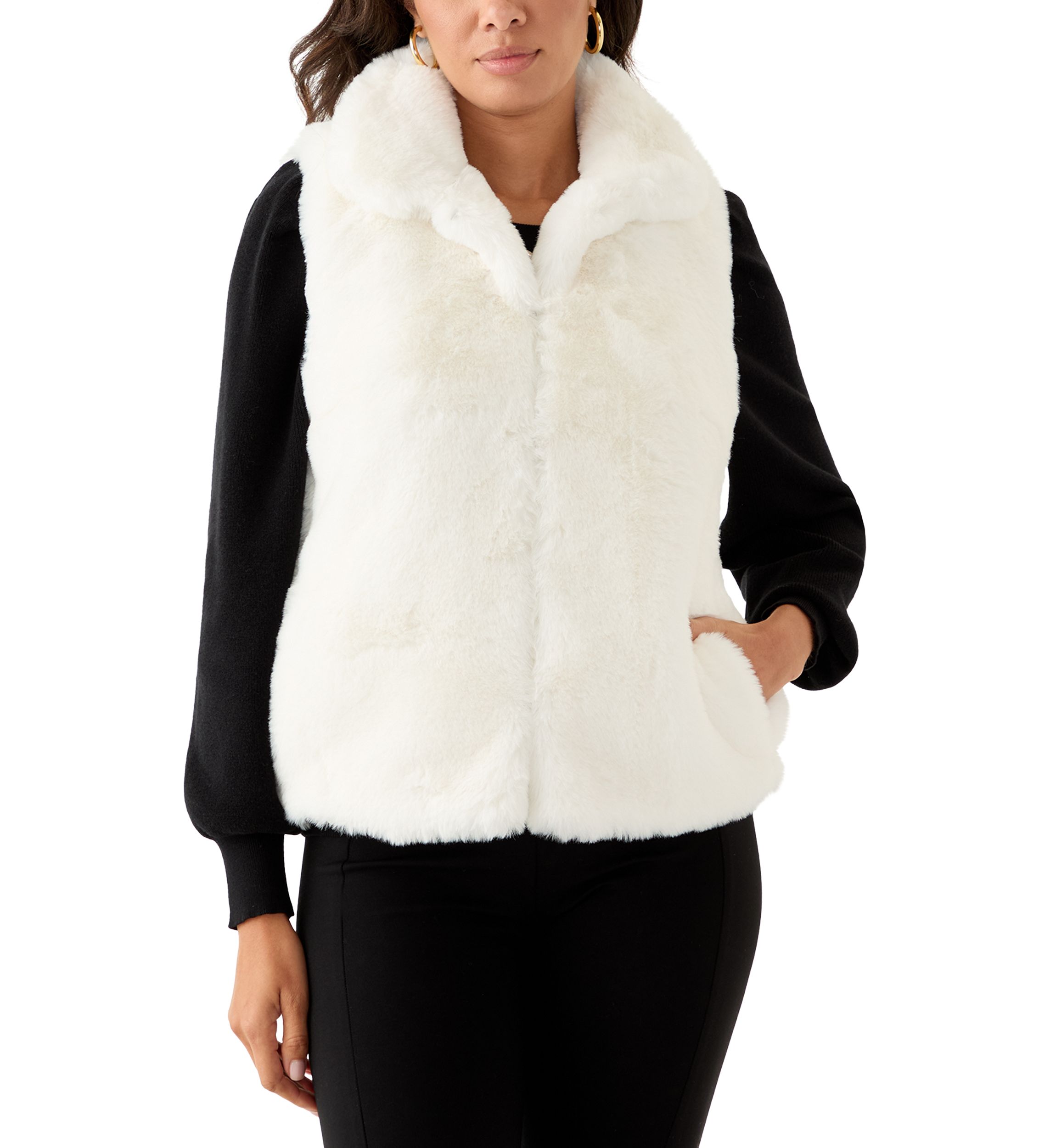 Philosophy Women's Front Zip Fur Vest | Belk