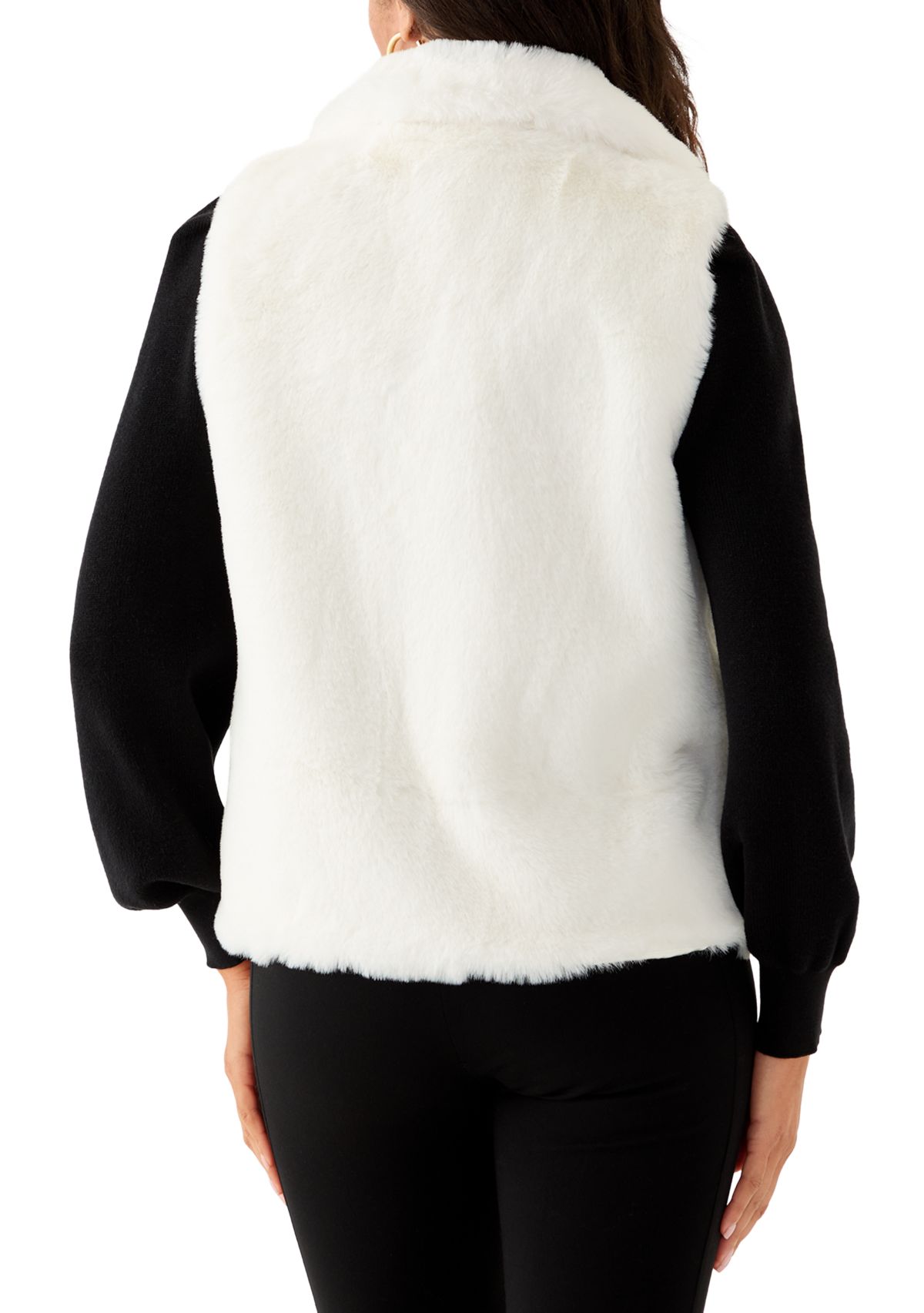 Womens Front Zip Fur Vest