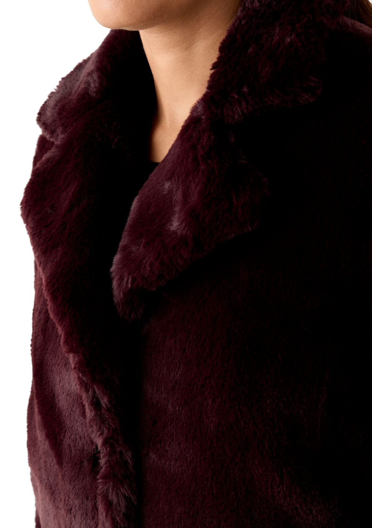 Womens 2 Button Fur Jacket 