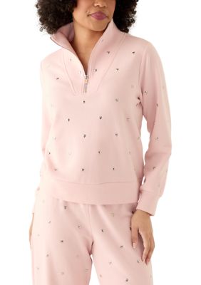 PHILOSOPHY BY REPUBLIC Women's Heart 1/4 Zip Pullover