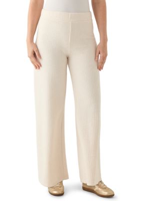PHILOSOPHY BY REPUBLIC Women's Wide Leg Brush Rib Pants