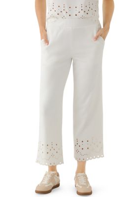 PHILOSOPHY BY REPUBLIC Women's Wide Leg Lace Detail Front Pants