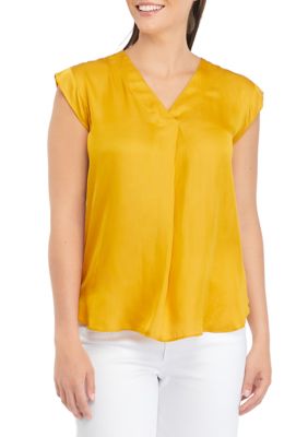 PHILOSOPHY BY REPUBLIC Women's Solid Split Neck Top, Small