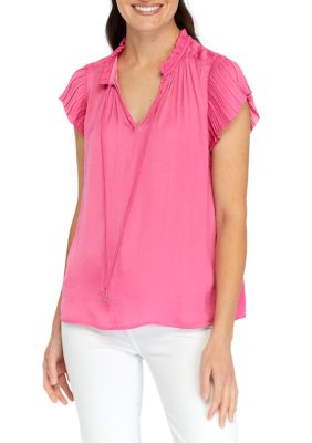 PHILOSOPHY BY REPUBLIC Women's Tie Neck Top, XL