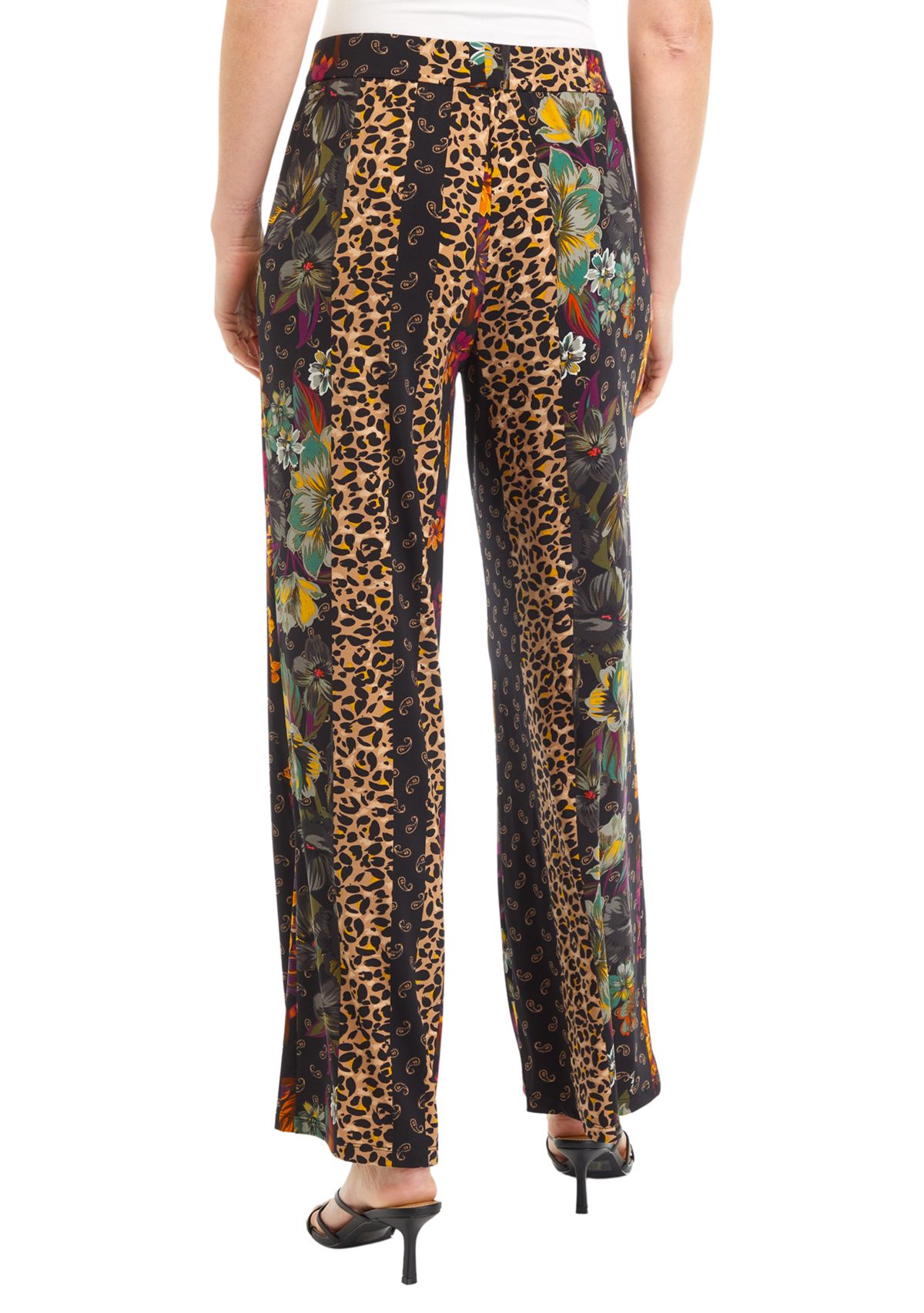Womens Wide Leg Printed Pants