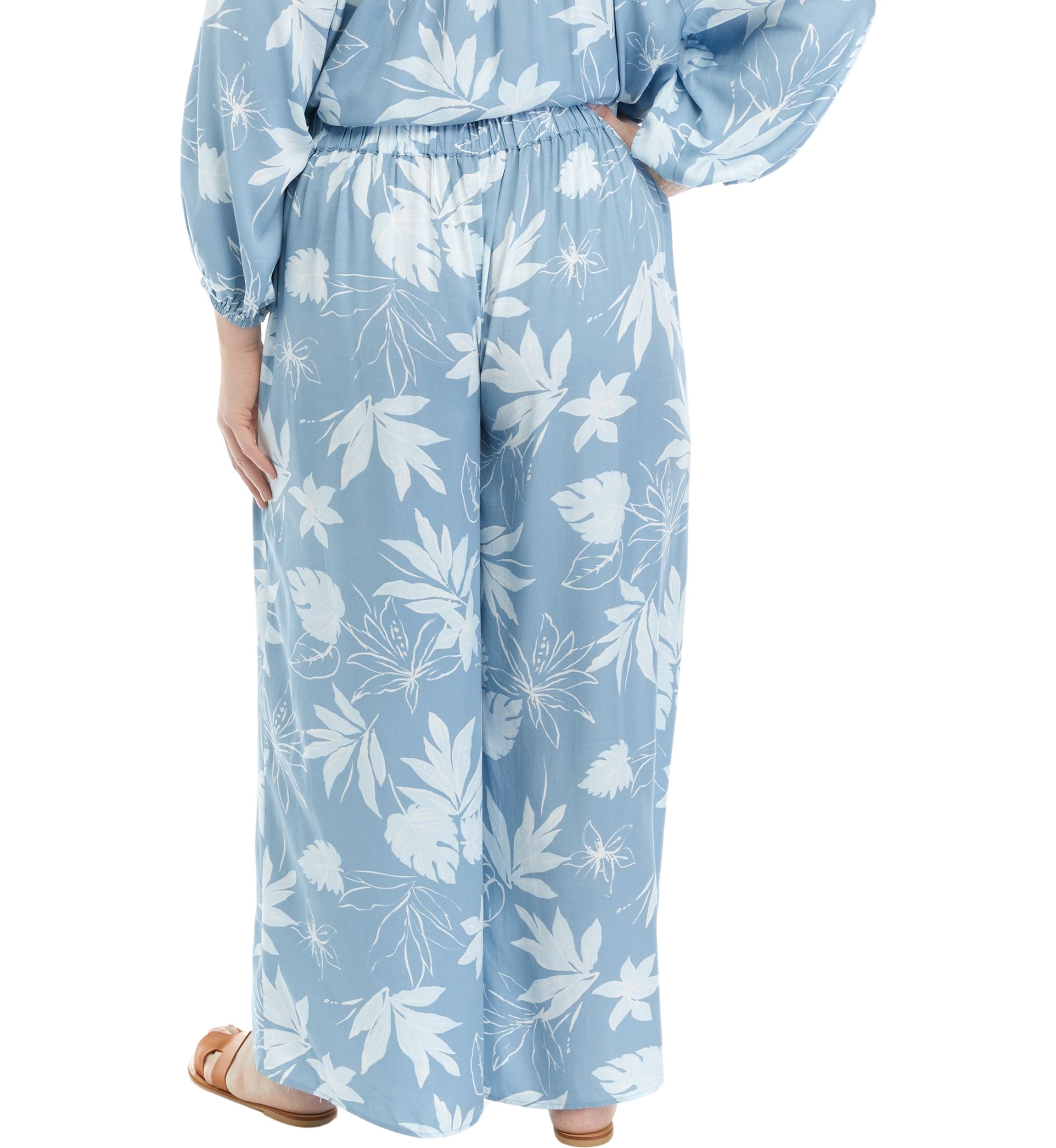 Plus Size Pull On Pants with Open Front Slit 
