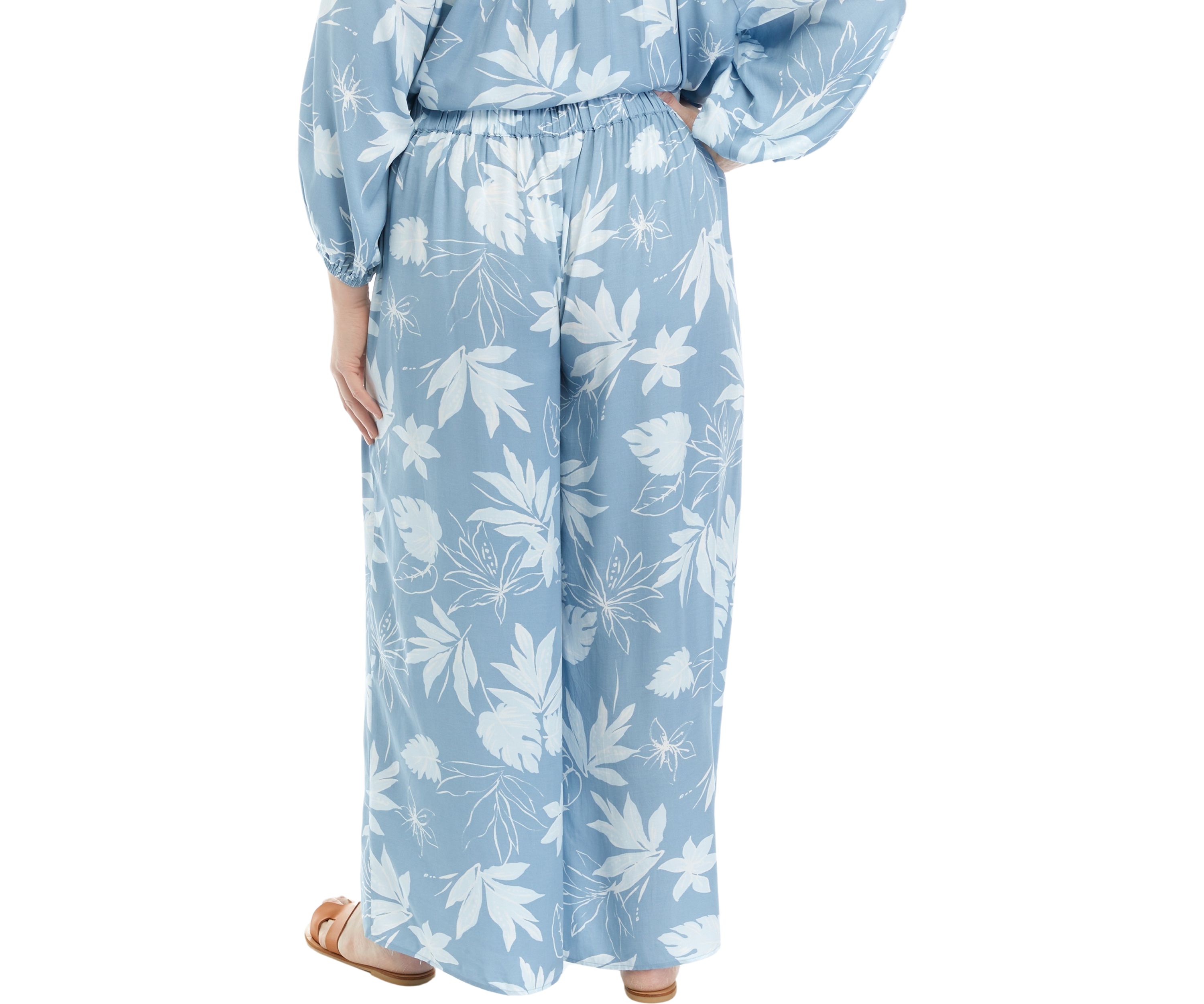 Plus Size Pull On Pants with Open Front Slit 